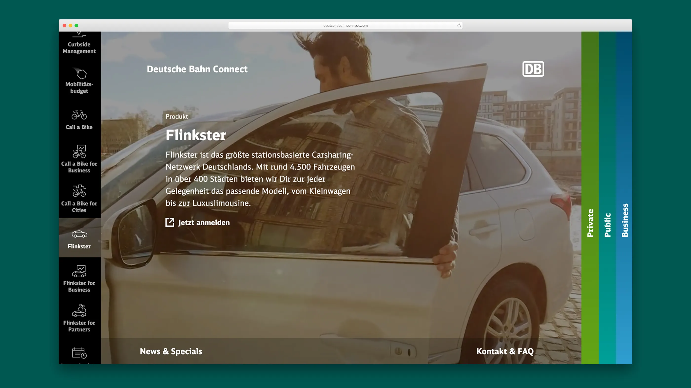 Mann, der in sein Auto einsteigt