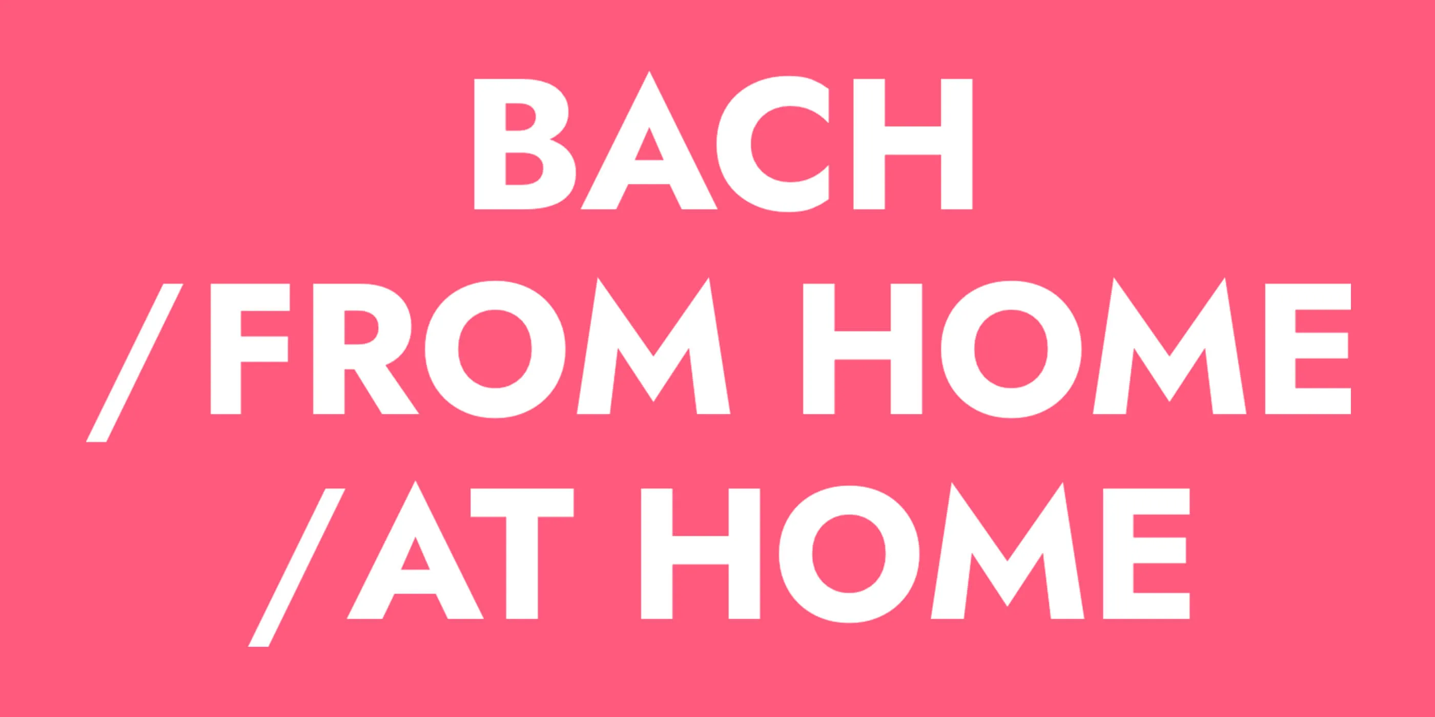 Die BIldmarke / Logo für Bach From Home At Home