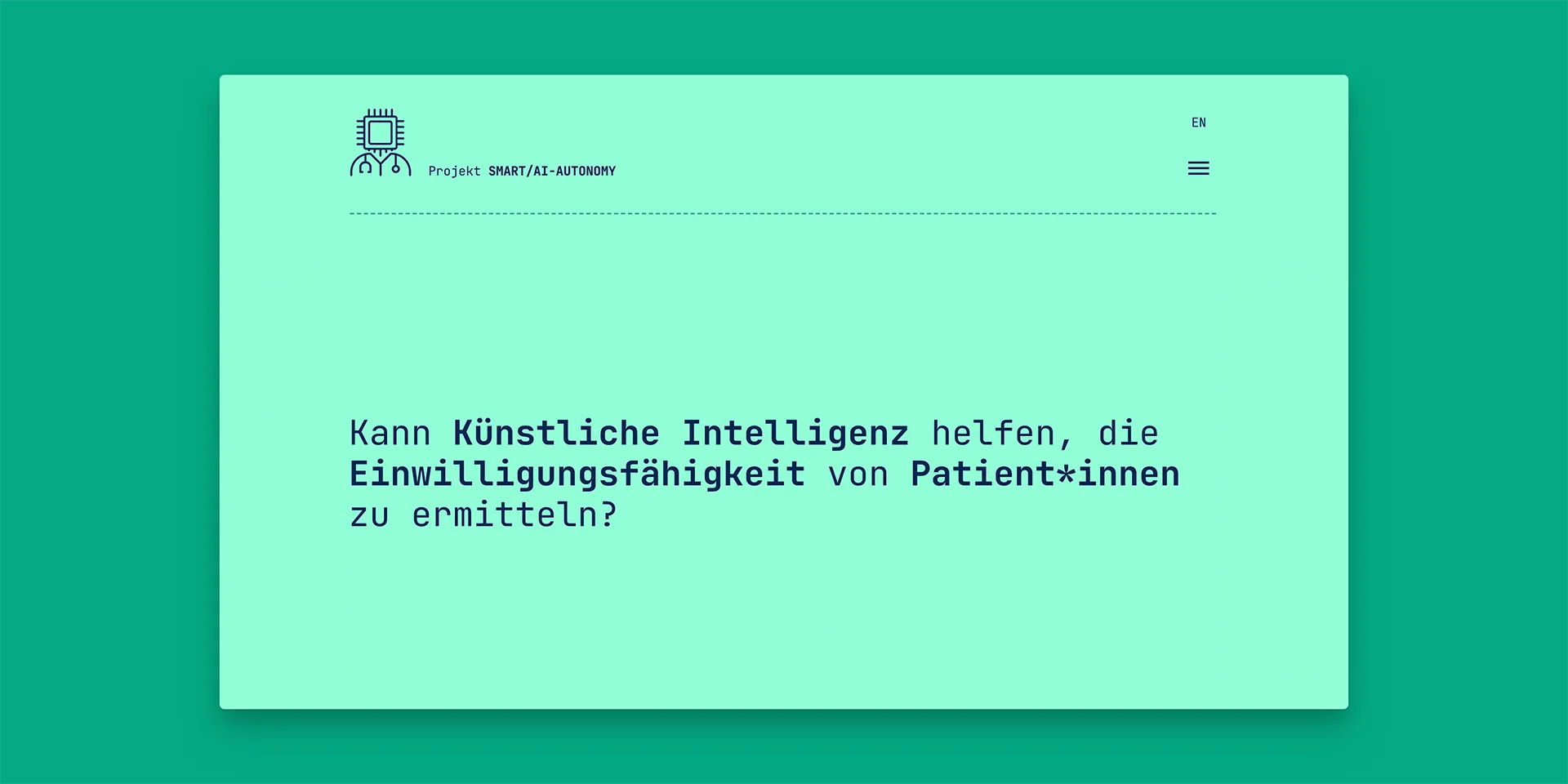 Screenshot des Projekts SMART/AI & AUTONOMY
