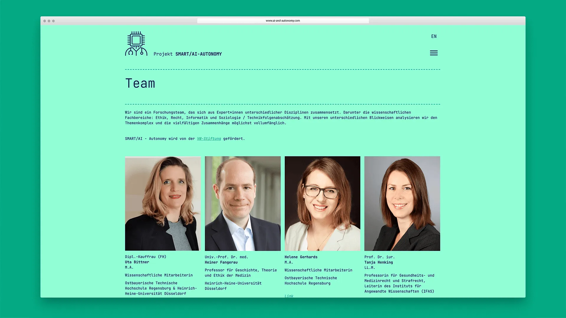 Screenshot des Projekts SMART/AI & AUTONOMY
