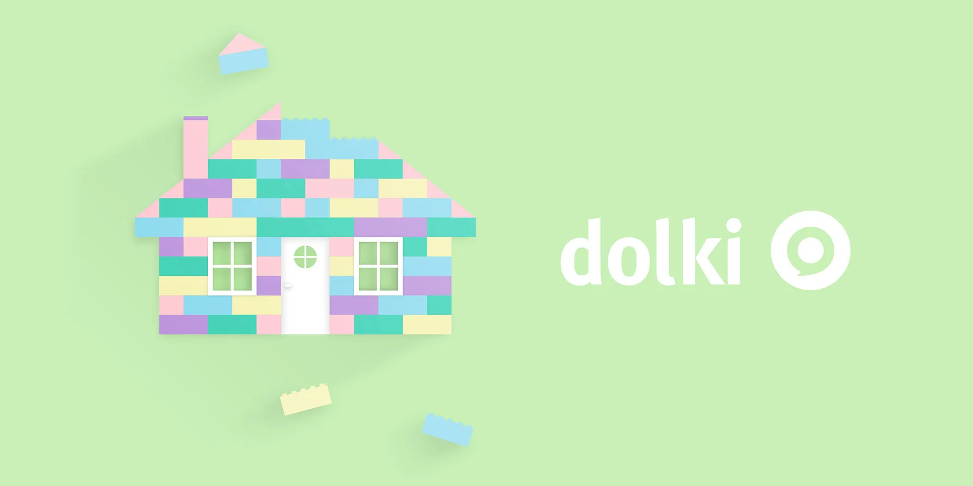Teaserbild des Projekts Dolki mit Logo und einem Haus aus Bausteinen