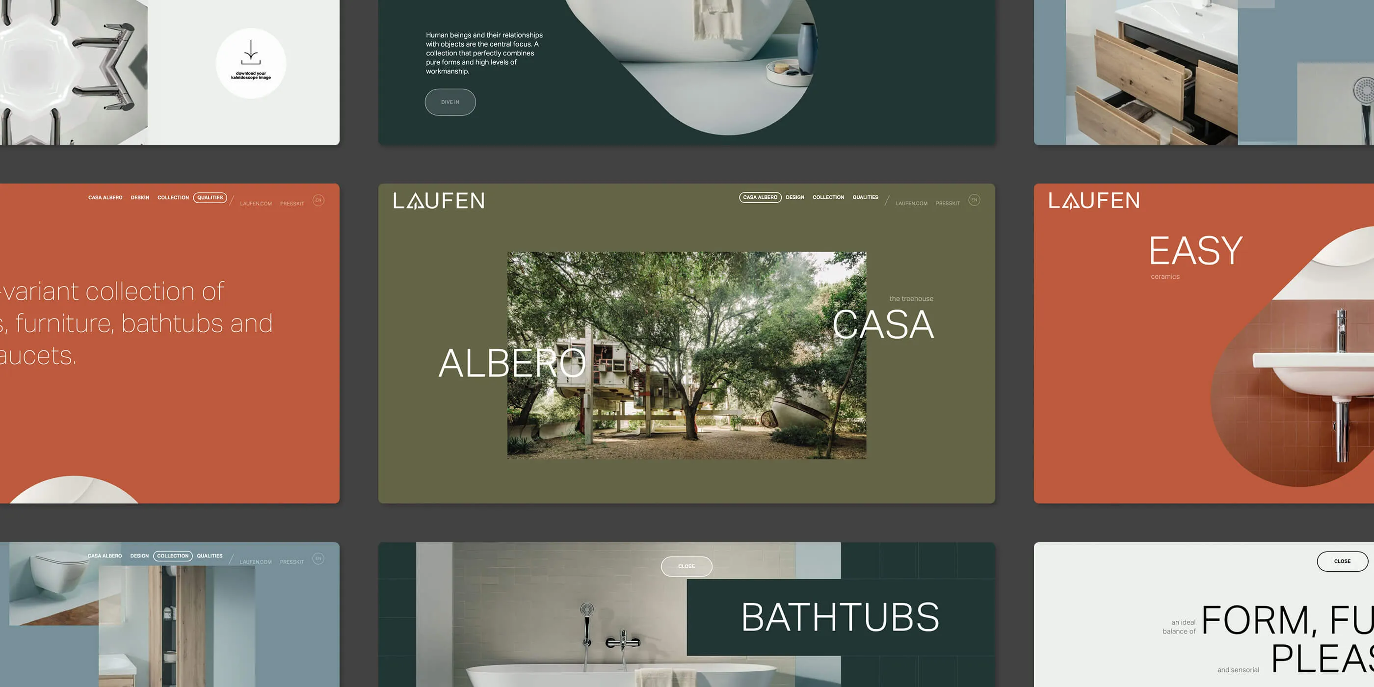 Collage aus Screenshots von laufen-lua.com