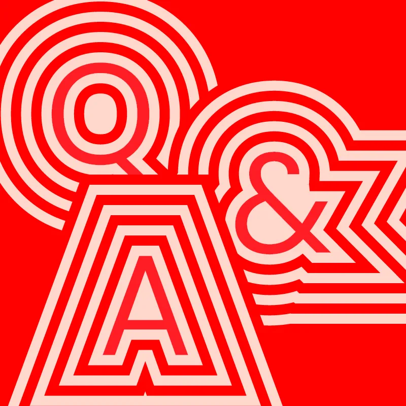 Illustration mit den Buchstaben A & O stellvertretend für Answer und Questions rund um das Thema Webflow
