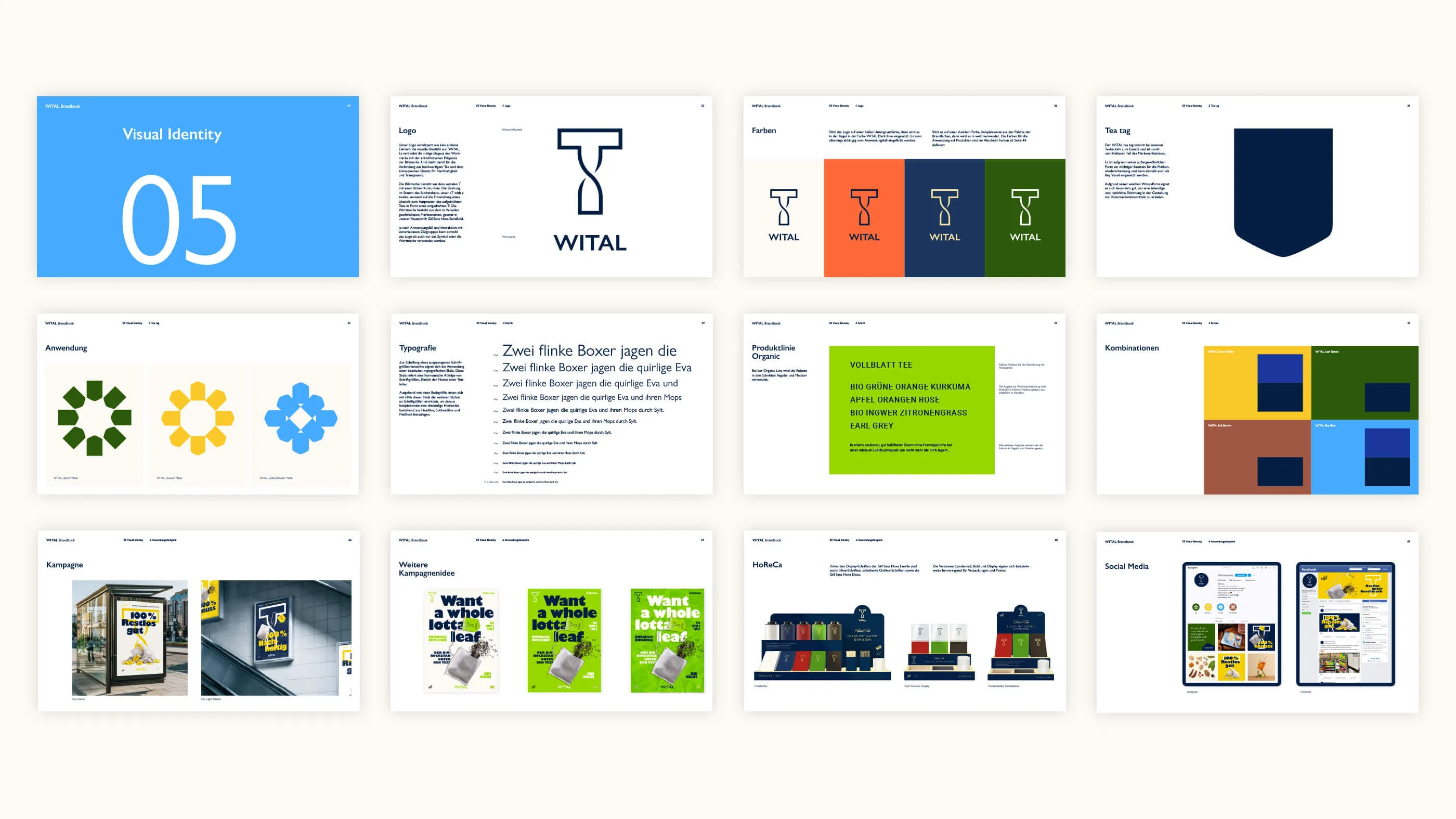 Thumbnails der PDF-Vorschau des WITAL Brandbooks