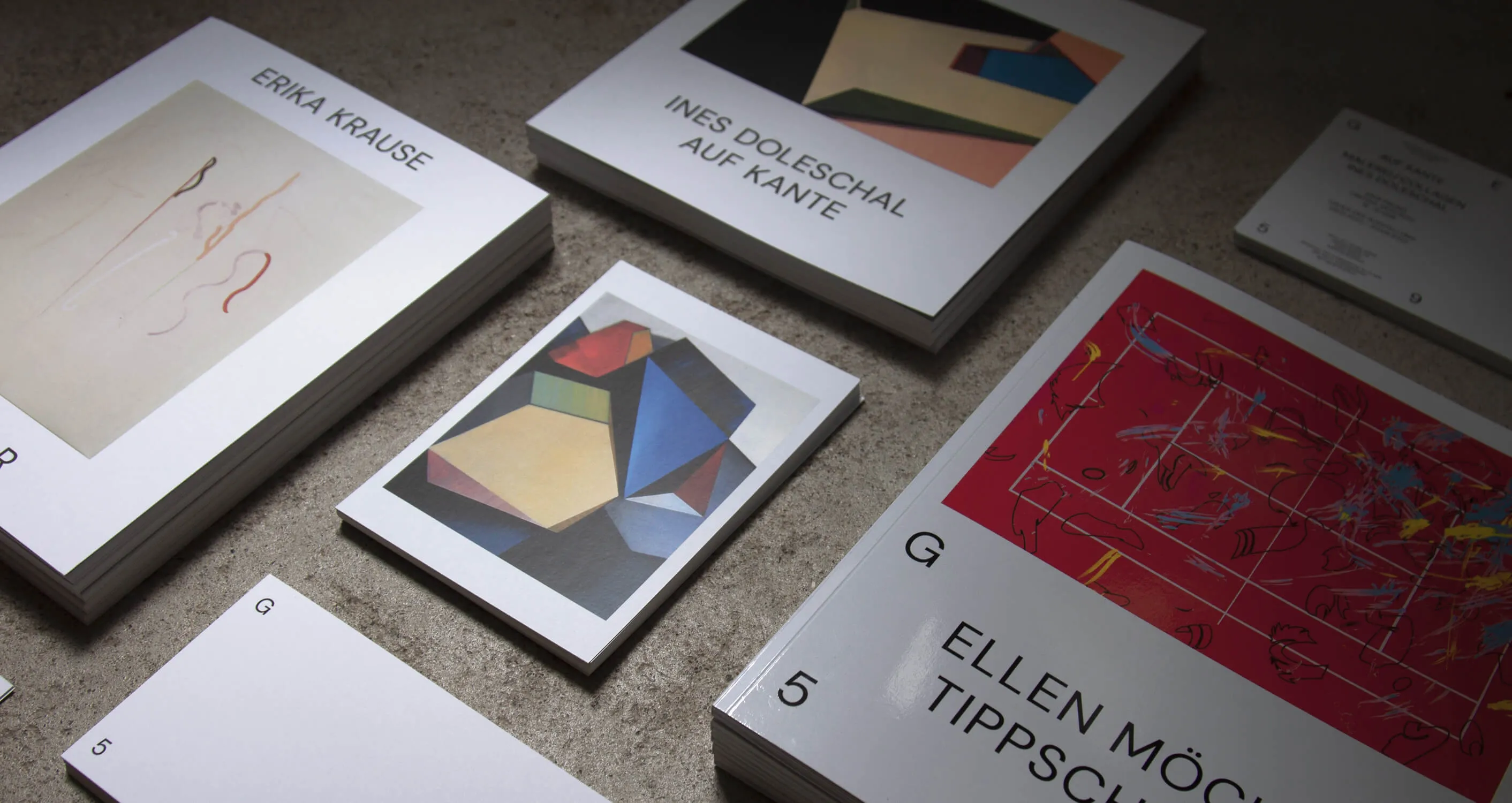 Various printed matter for exhibitions at the GE59 Gallery