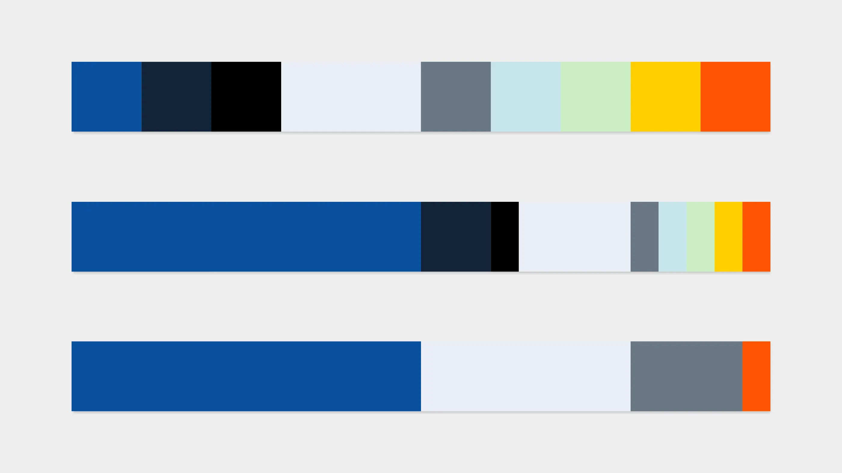 Colour palettes from Apostrophes Group communication