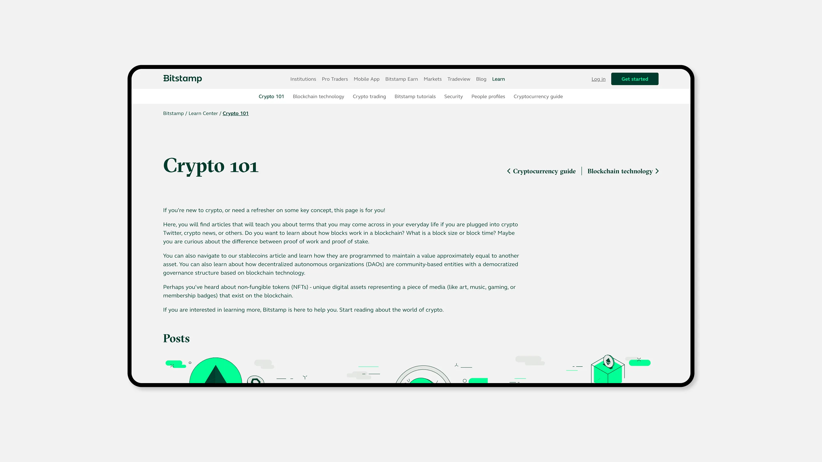 Ein Screenshot von der Bitstamp-Website.