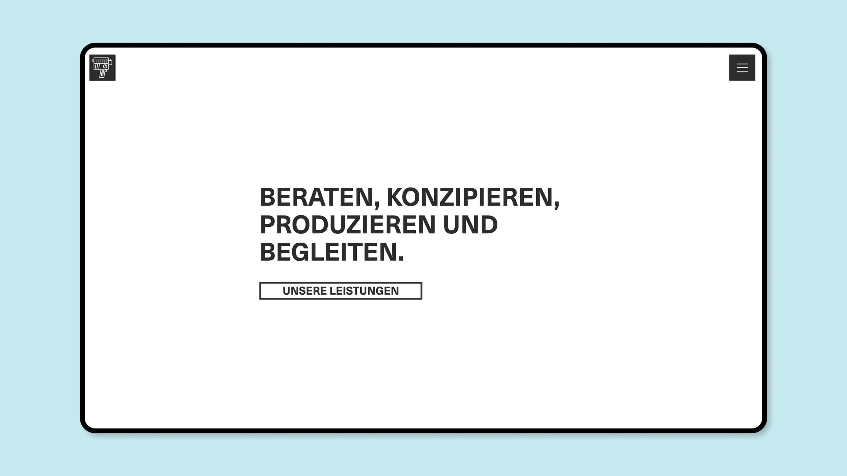 Screenshot from the sendefähig website
