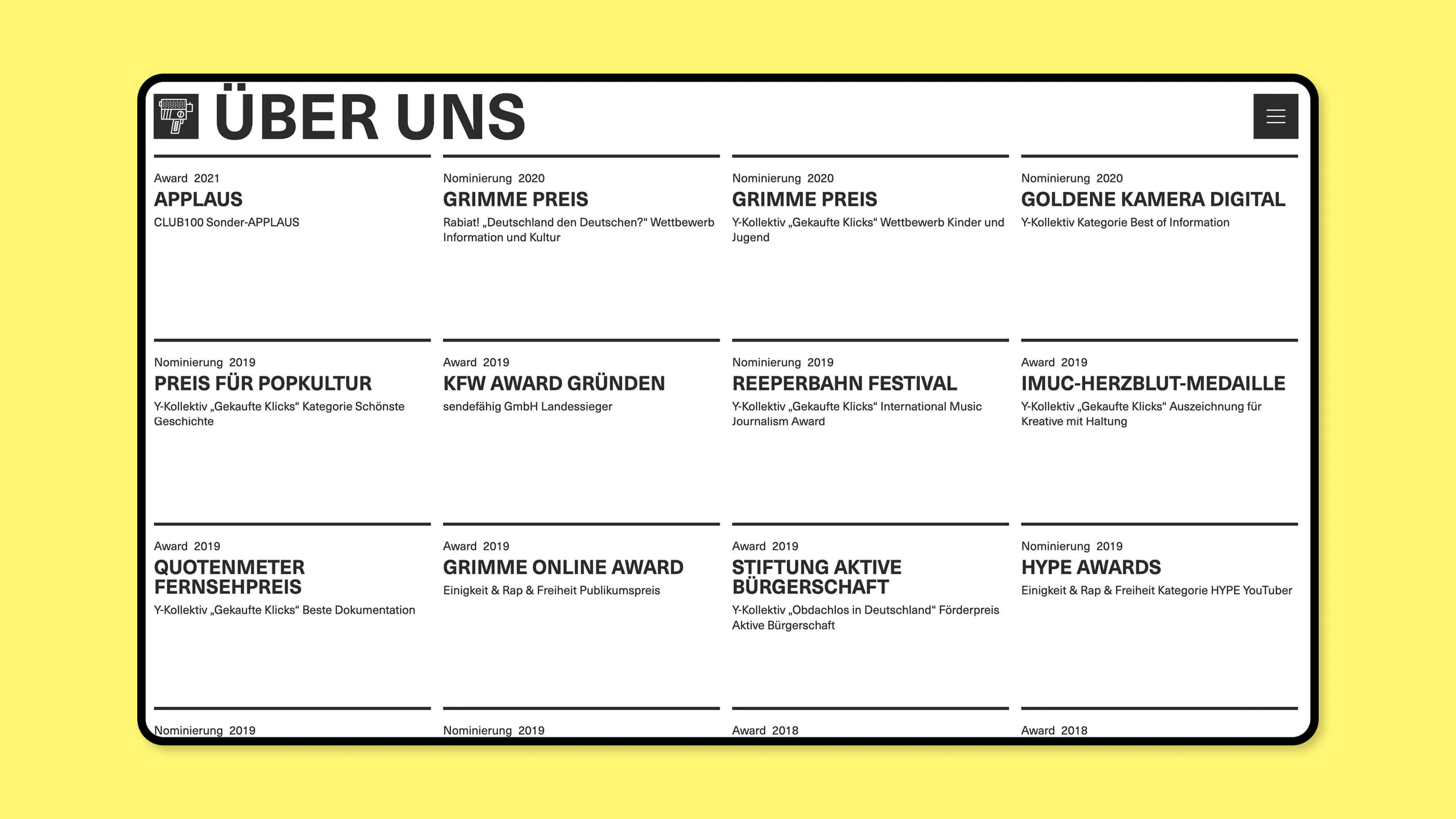 Screenshot from the sendefähig website
