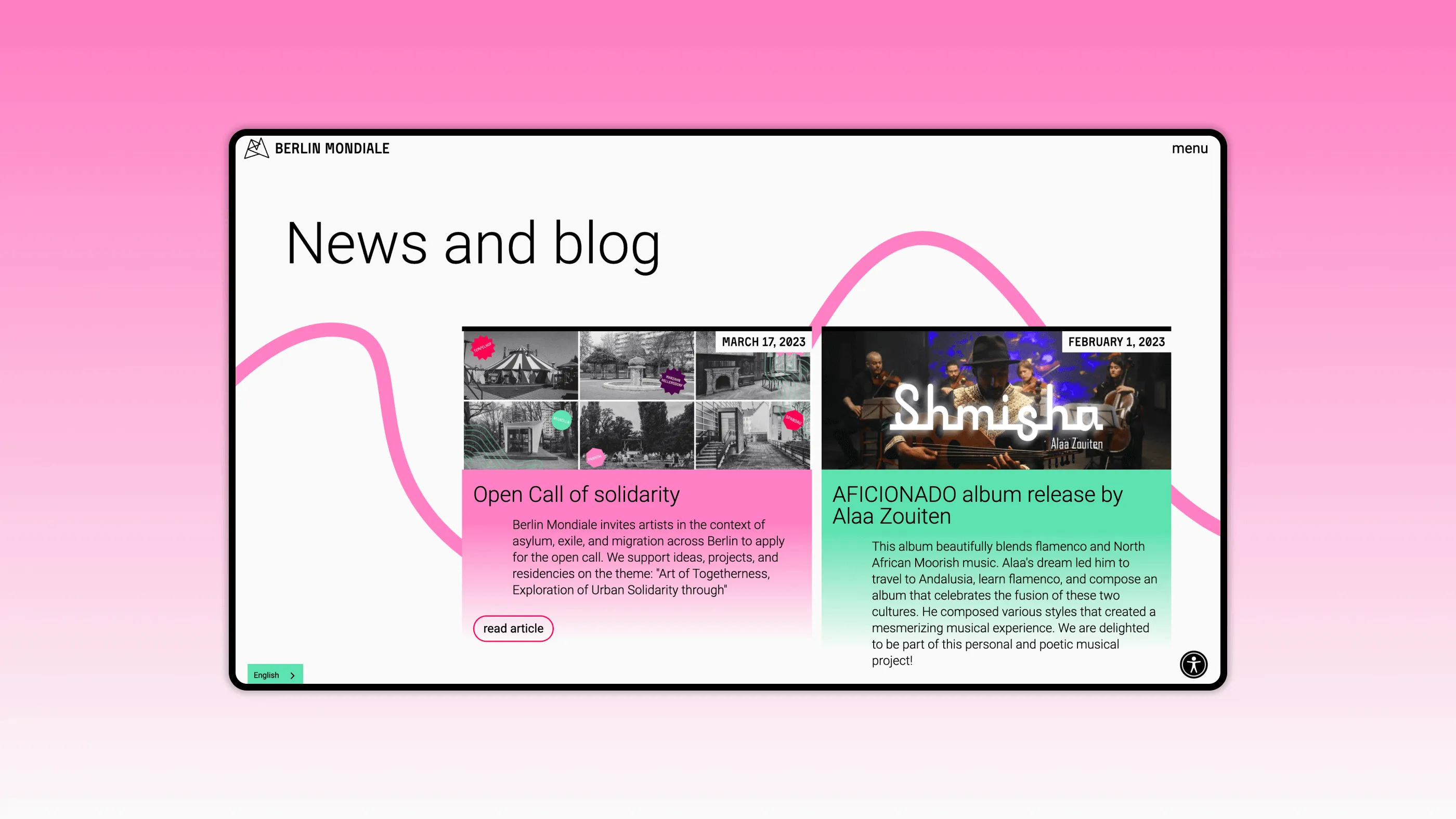 Screenshot of the Berlin Mondiale website