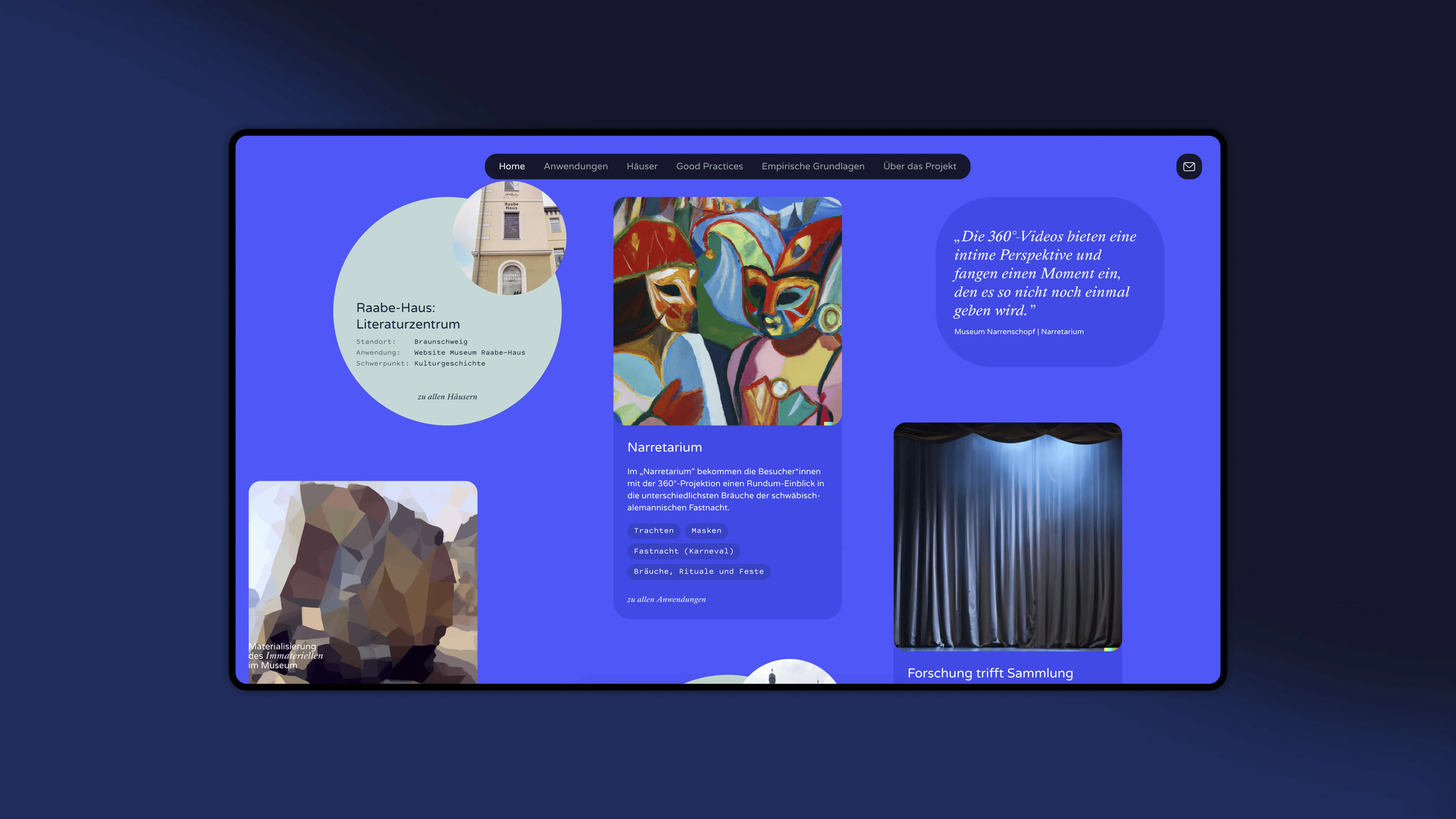 A screenshot of the website immateriell.smb.museum of the Stiftung Preußischer Kulturbesitz.