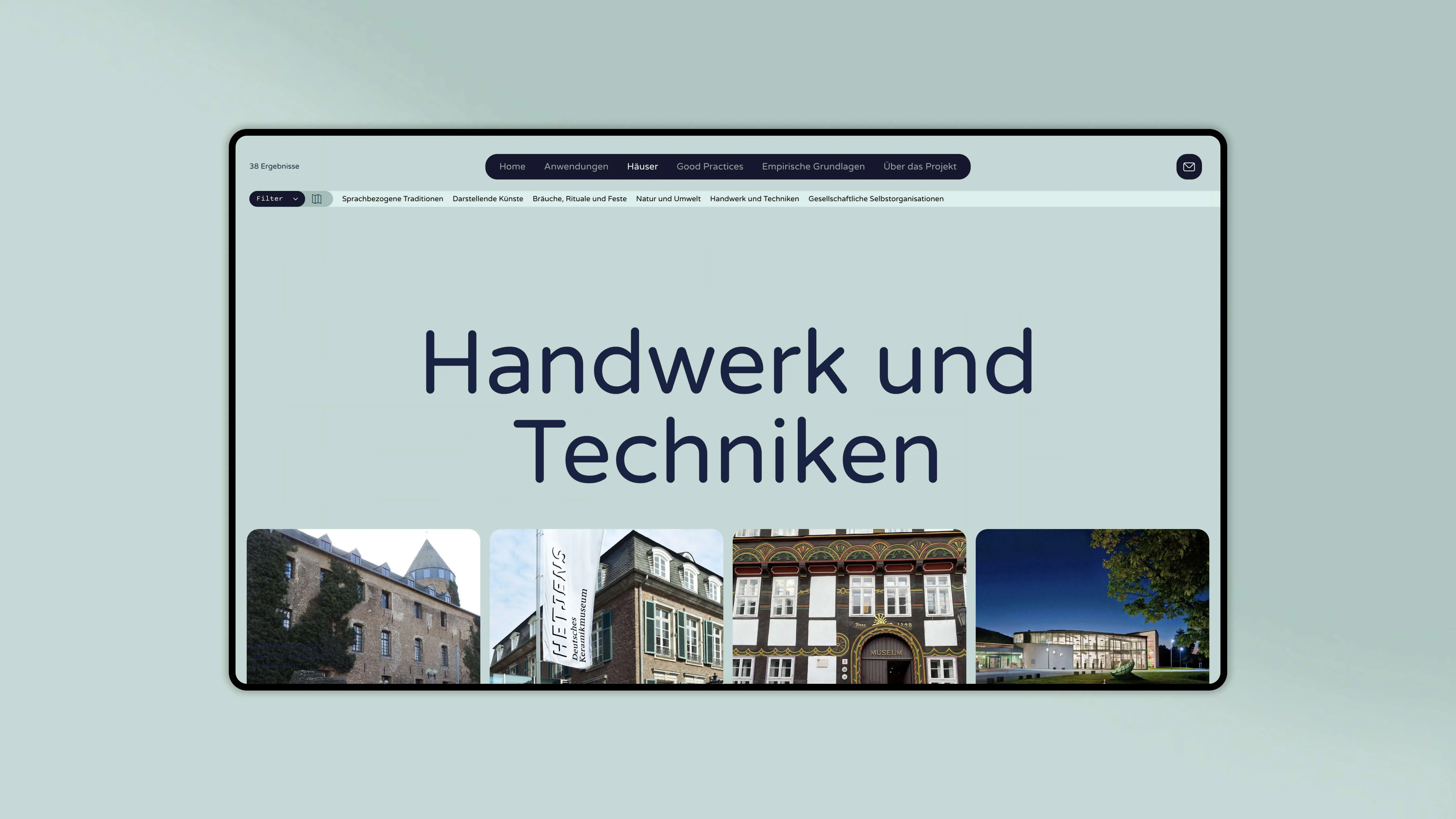 A screenshot of the website immateriell.smb.museum of the Stiftung Preußischer Kulturbesitz.