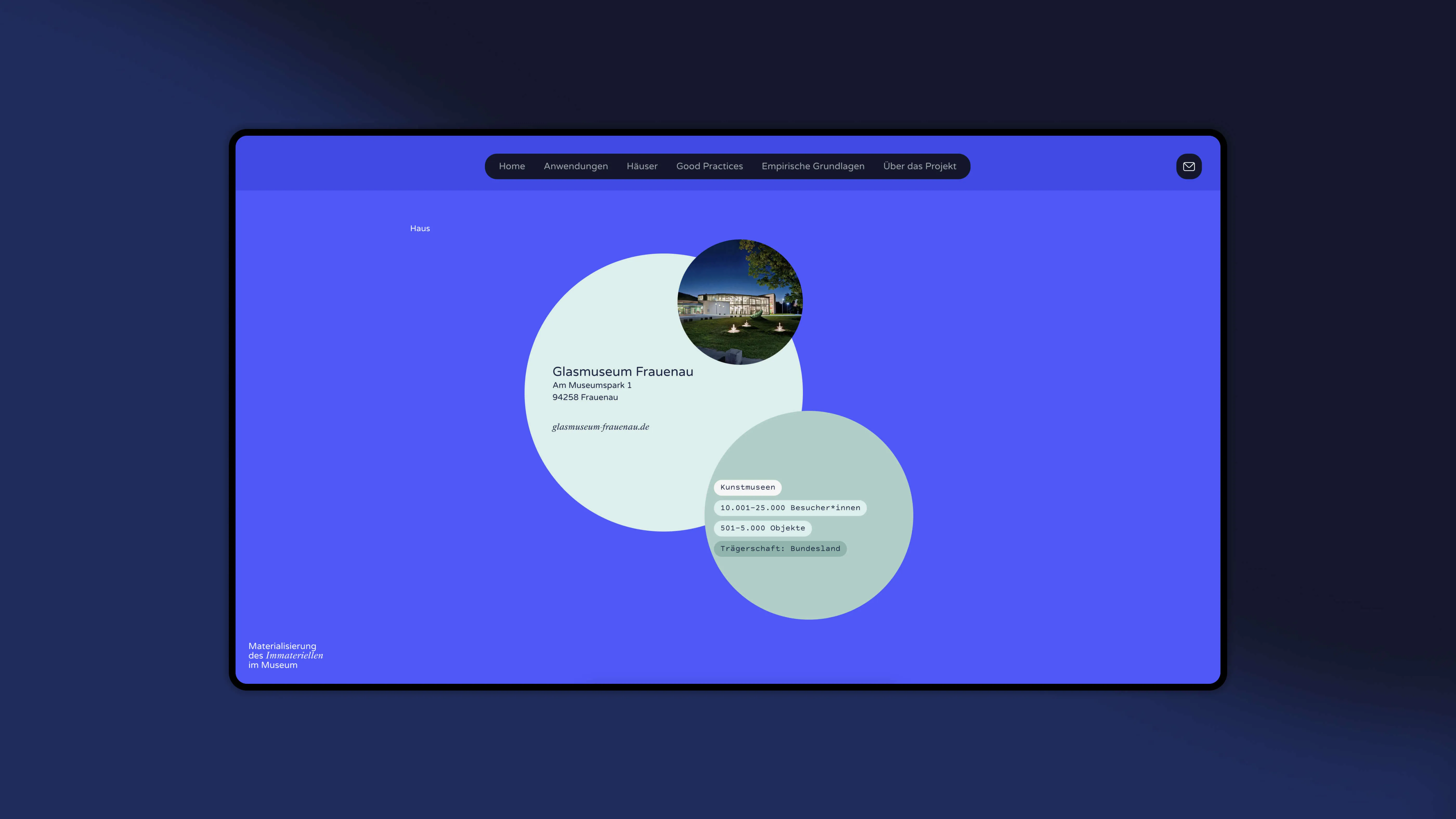 Infographics of the website immateriell.smb.museum of the Stiftung Preußischer Kulturbesitz.