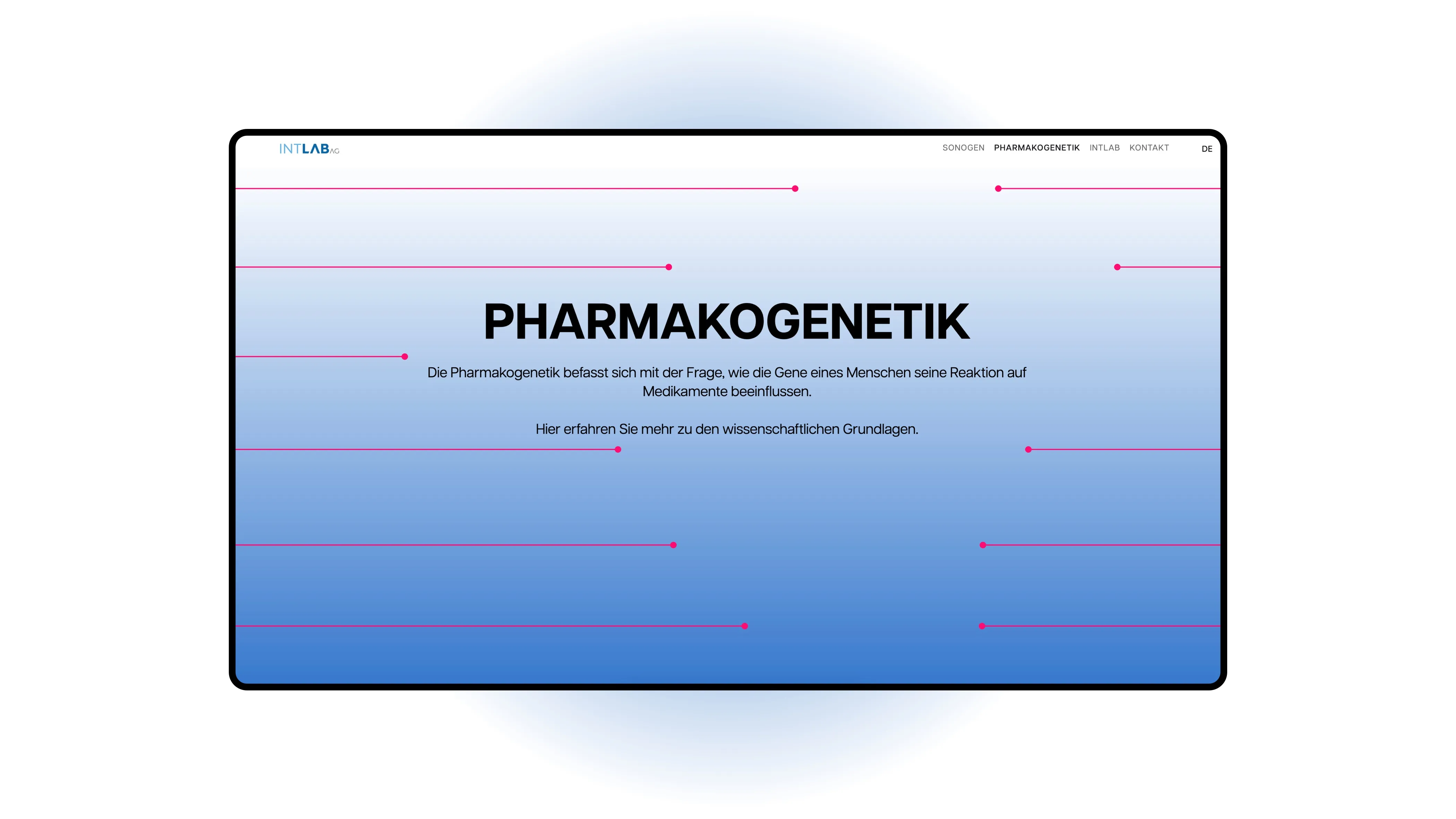 Ein Screenshot einer Detailseite von intlab.online