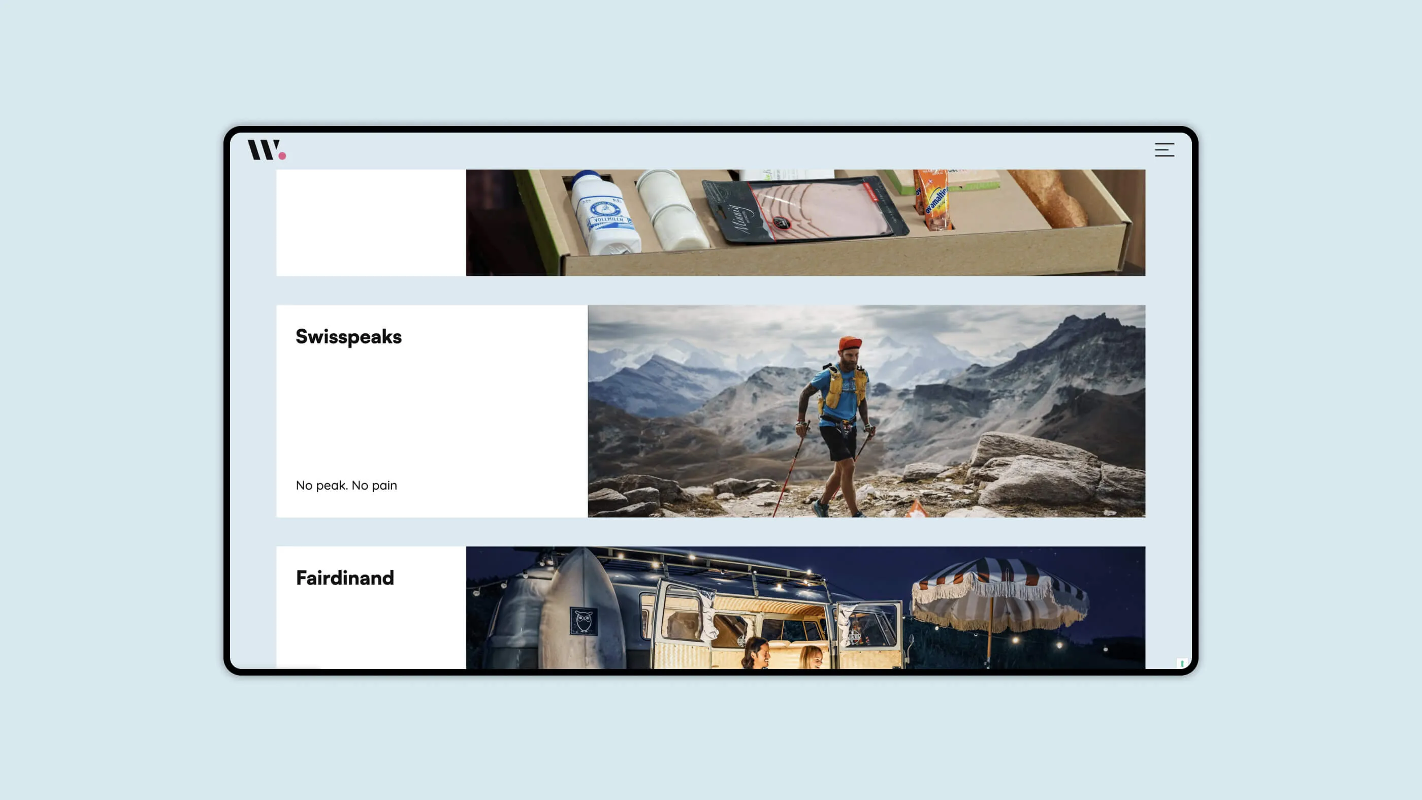 Screenshot of the project teaser on the Writerlino website