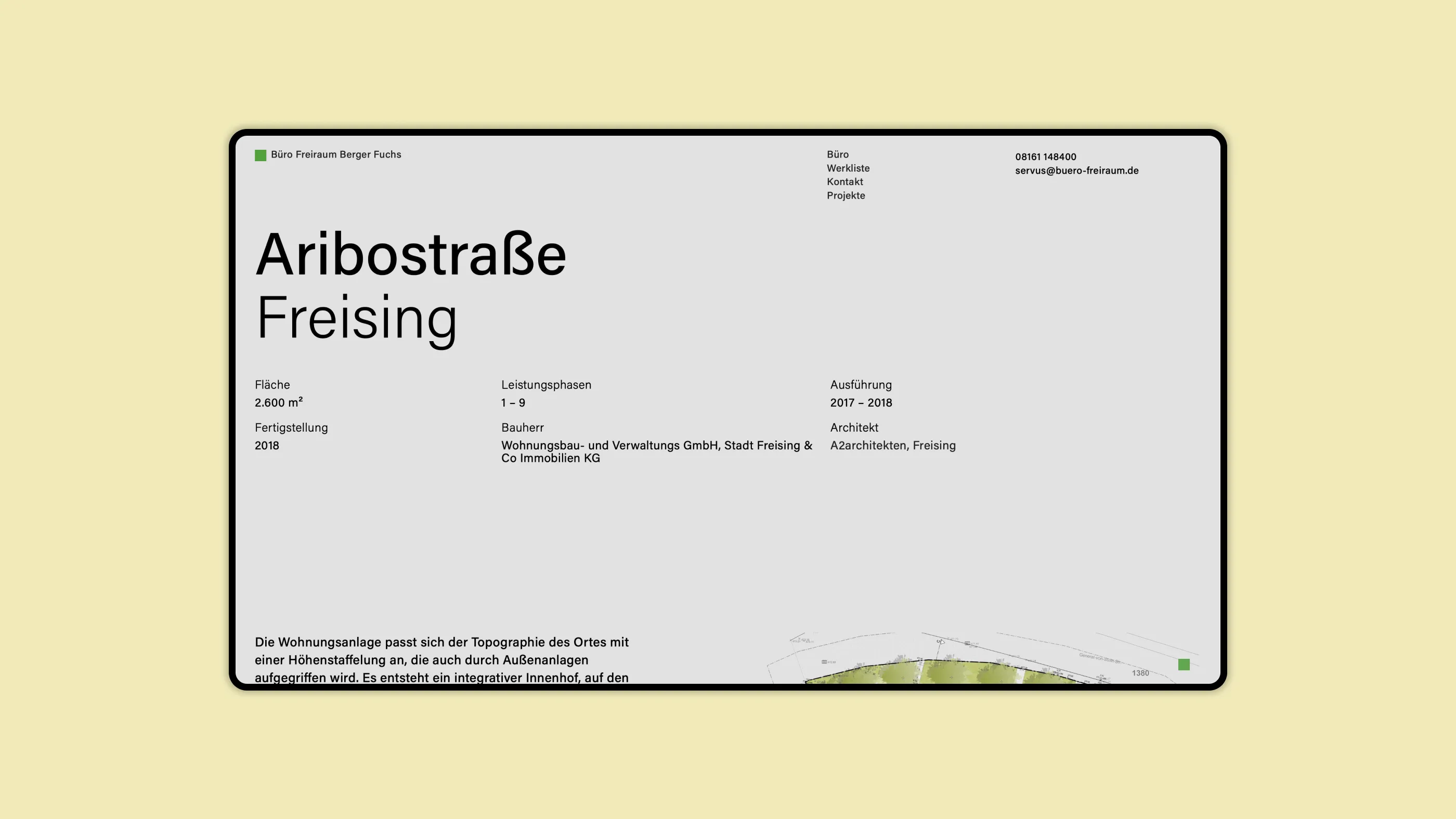 A project page about the Aribostrasse in Freising.