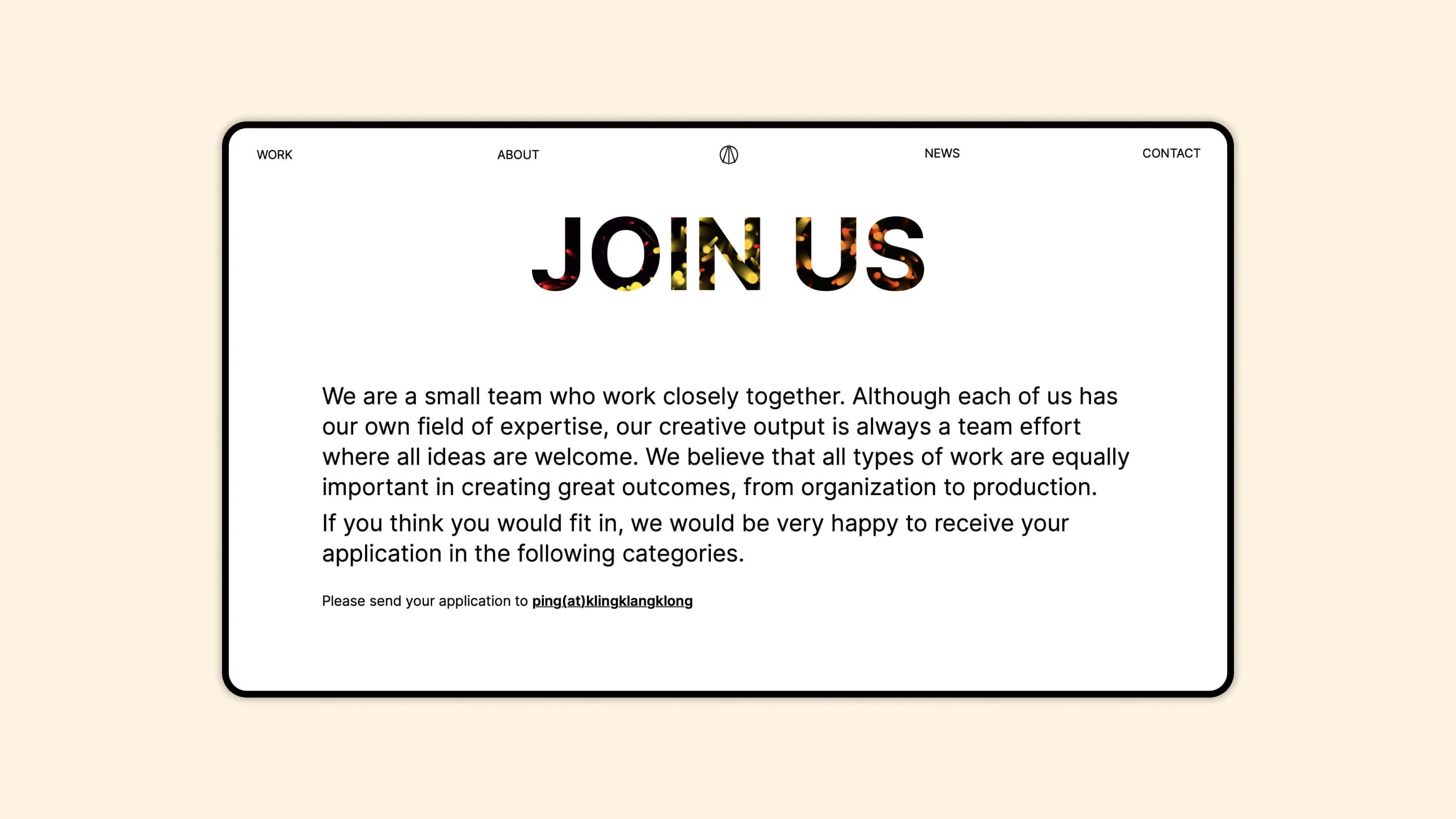 Screenshot der Website von Kling Klang Klong