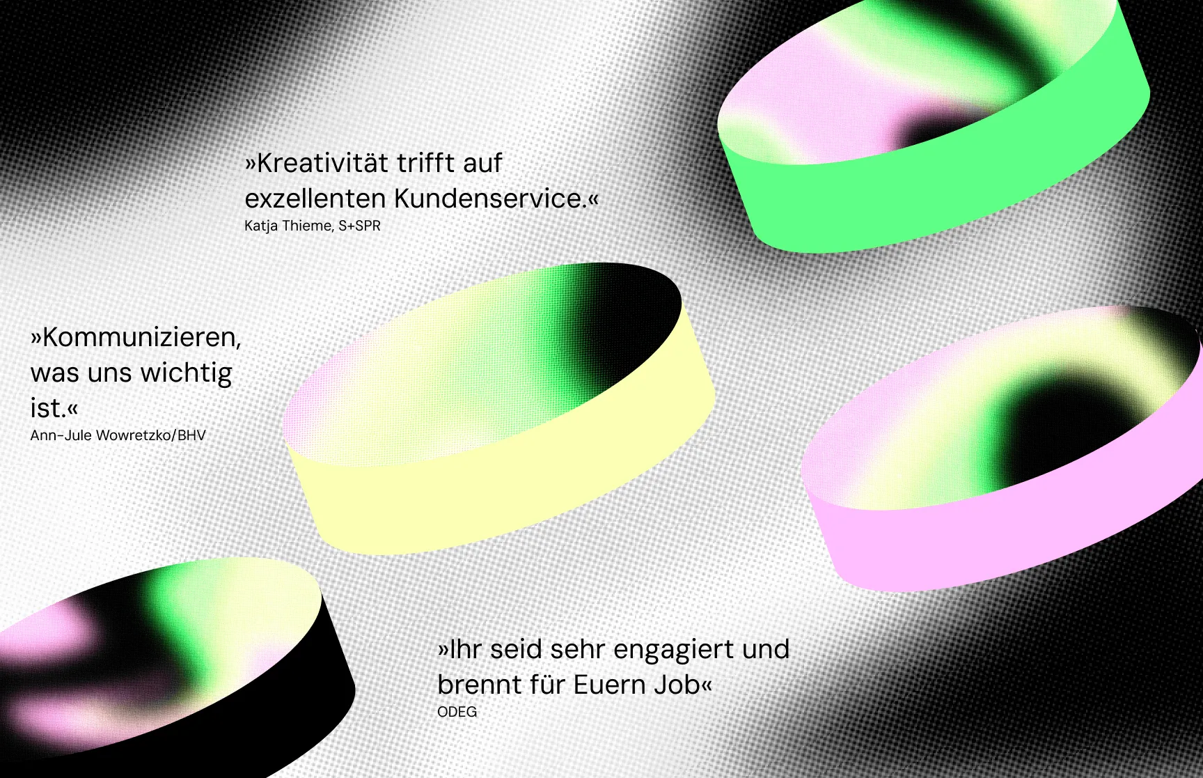 Graphic with customer quotes that also appear later in the text