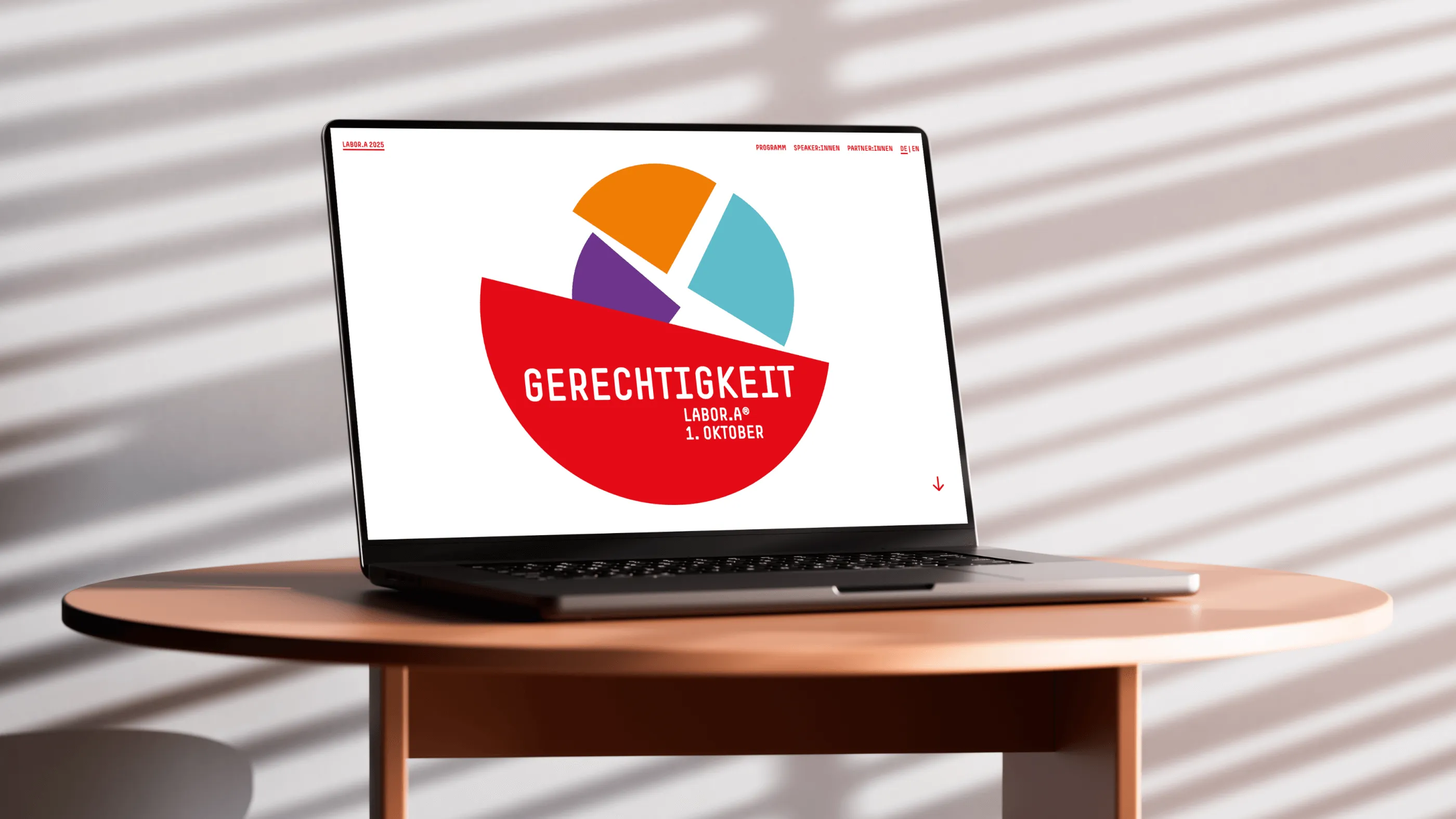 Mockup mit der Website der 