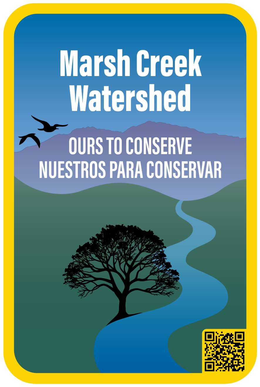 small duplicate of the Marsh Creek Watershed sign