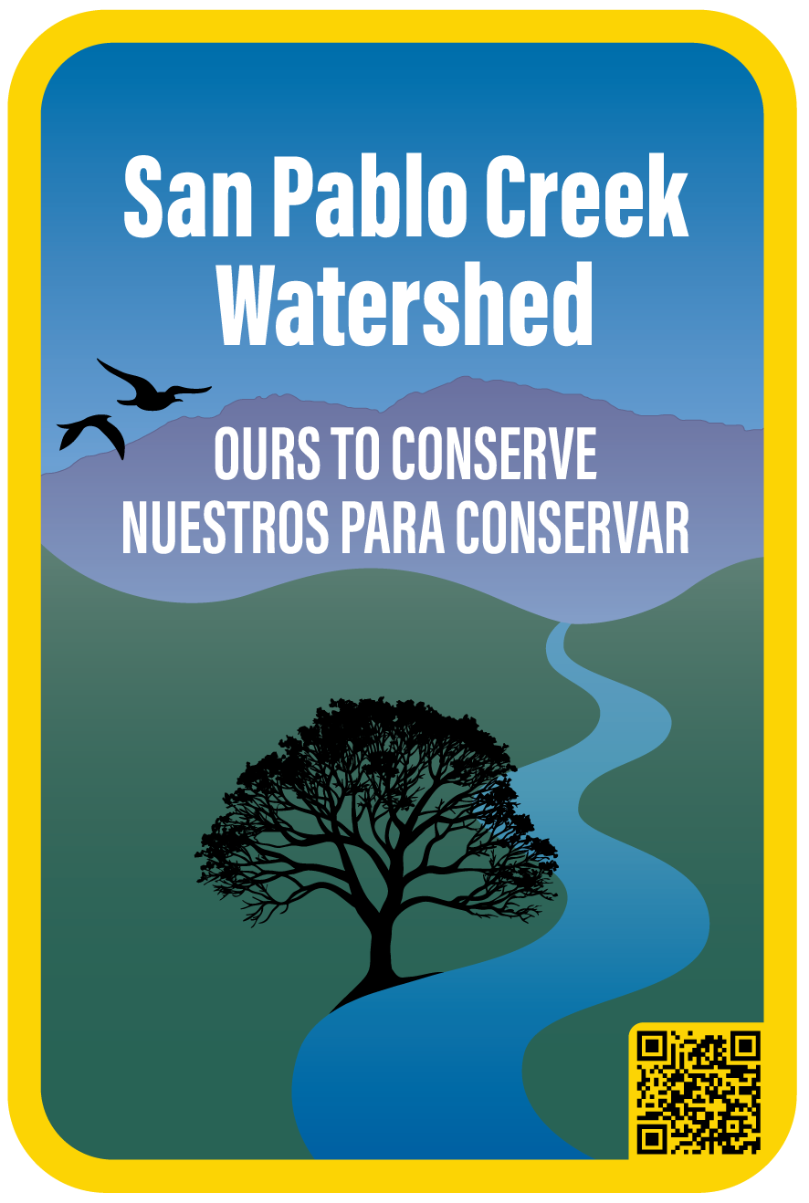 small duplicate of the San Pablo Creek Watershed sign