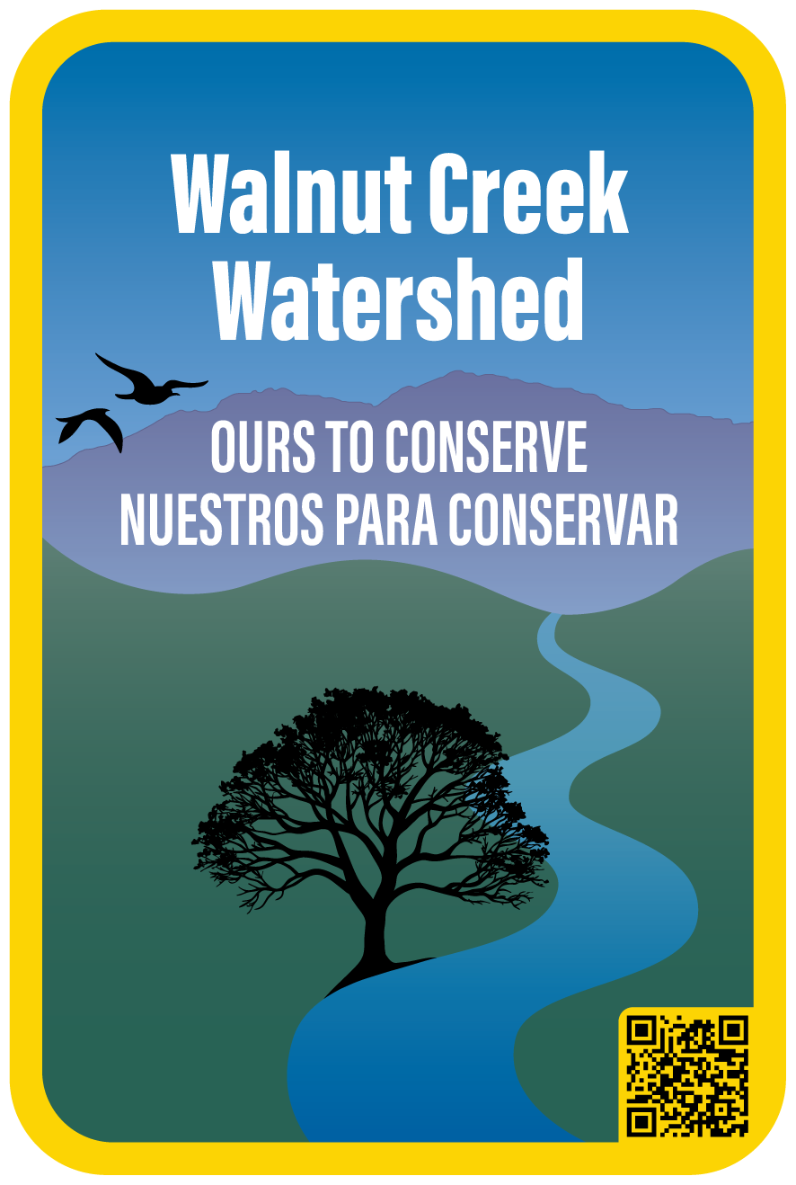 small duplicate of the Walnut Creek Watershed sign