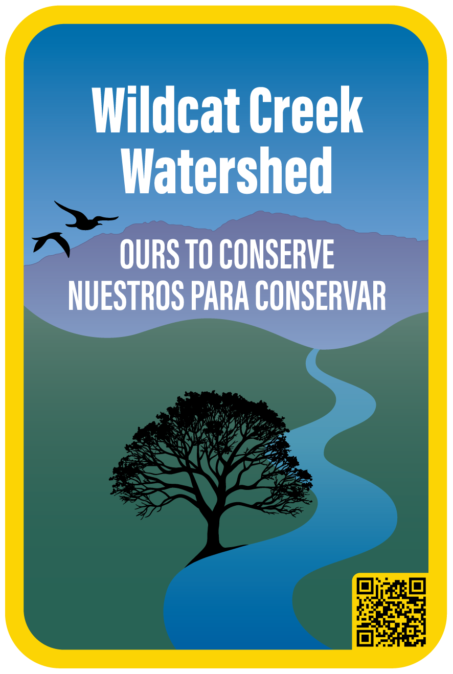 small duplicate of the Wildcat Creek Watershed sign