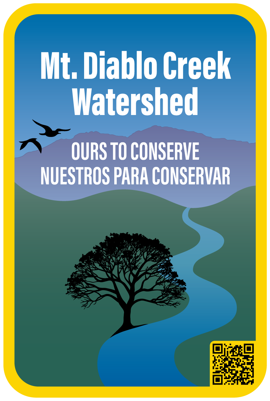 small duplicate of the Mt. Diablo Creek Watershed sign