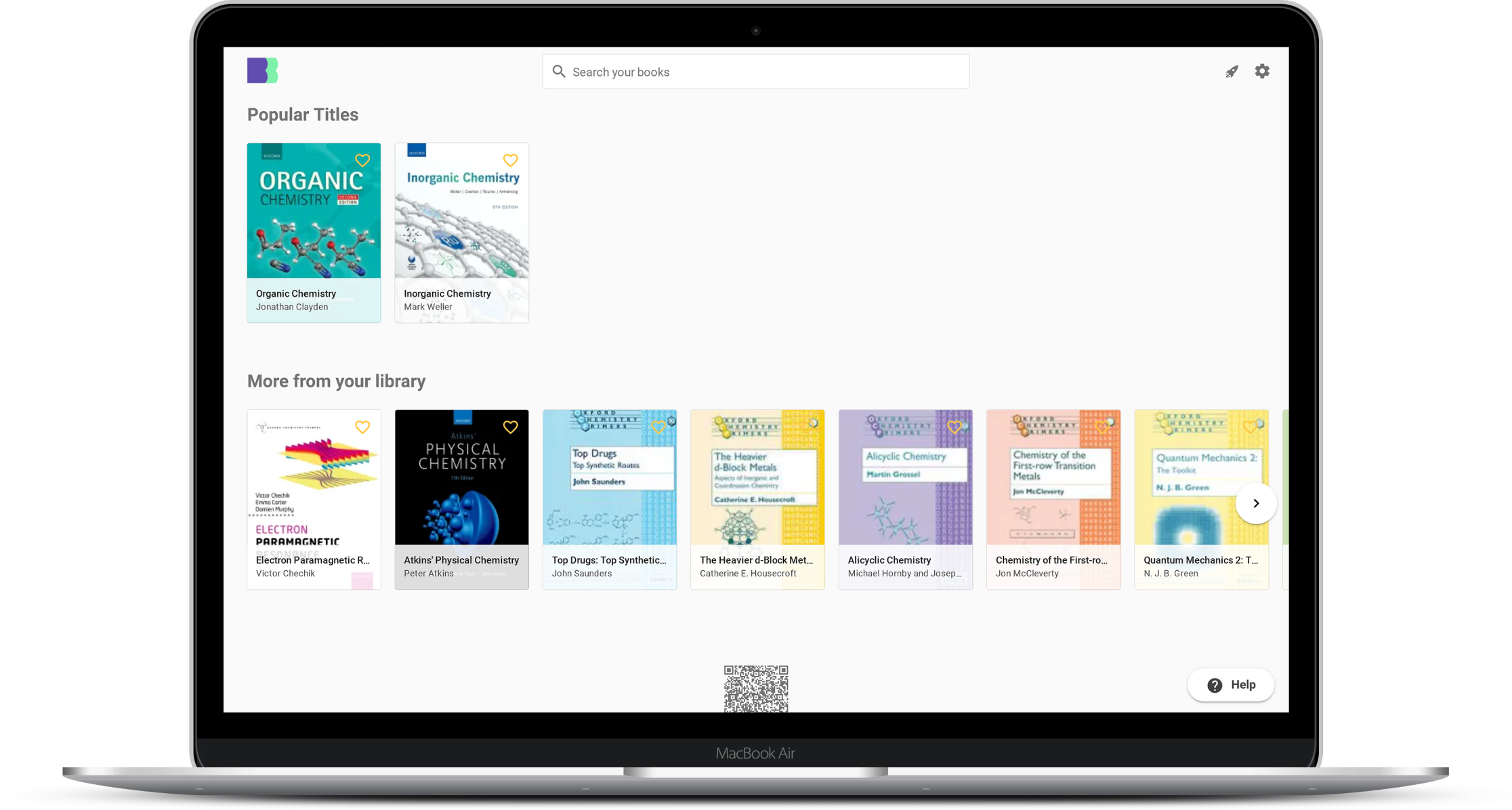 A screen-shot of the bibliu library (in platform)