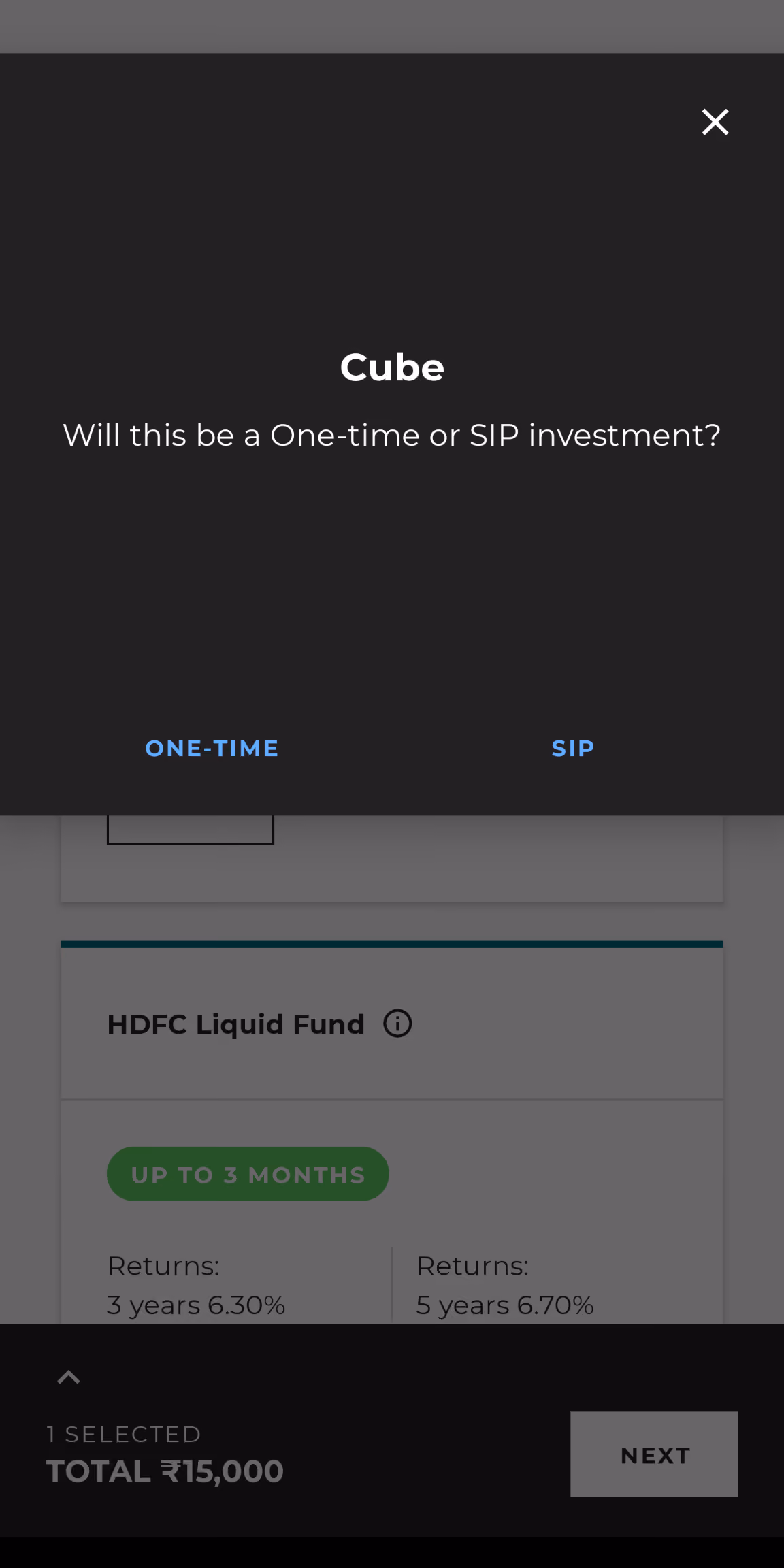 One-time or SIP?