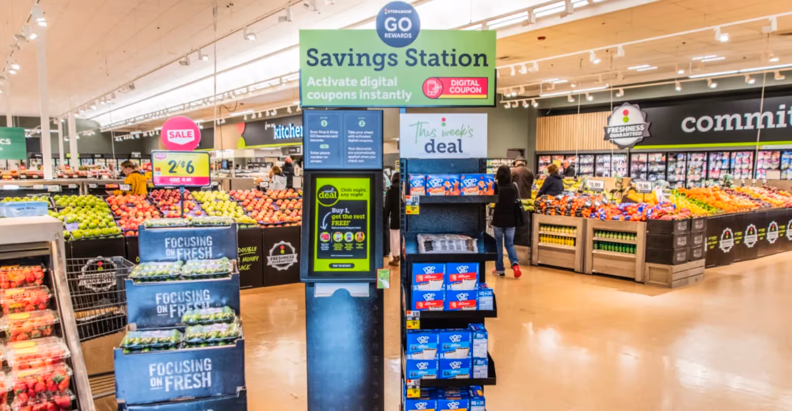 Kiosk in Stop and Shop supermarket 
