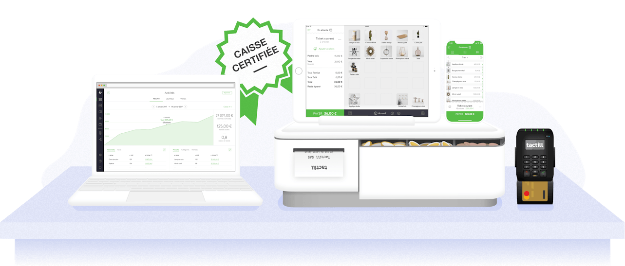 Illustration caisse enregistreuse