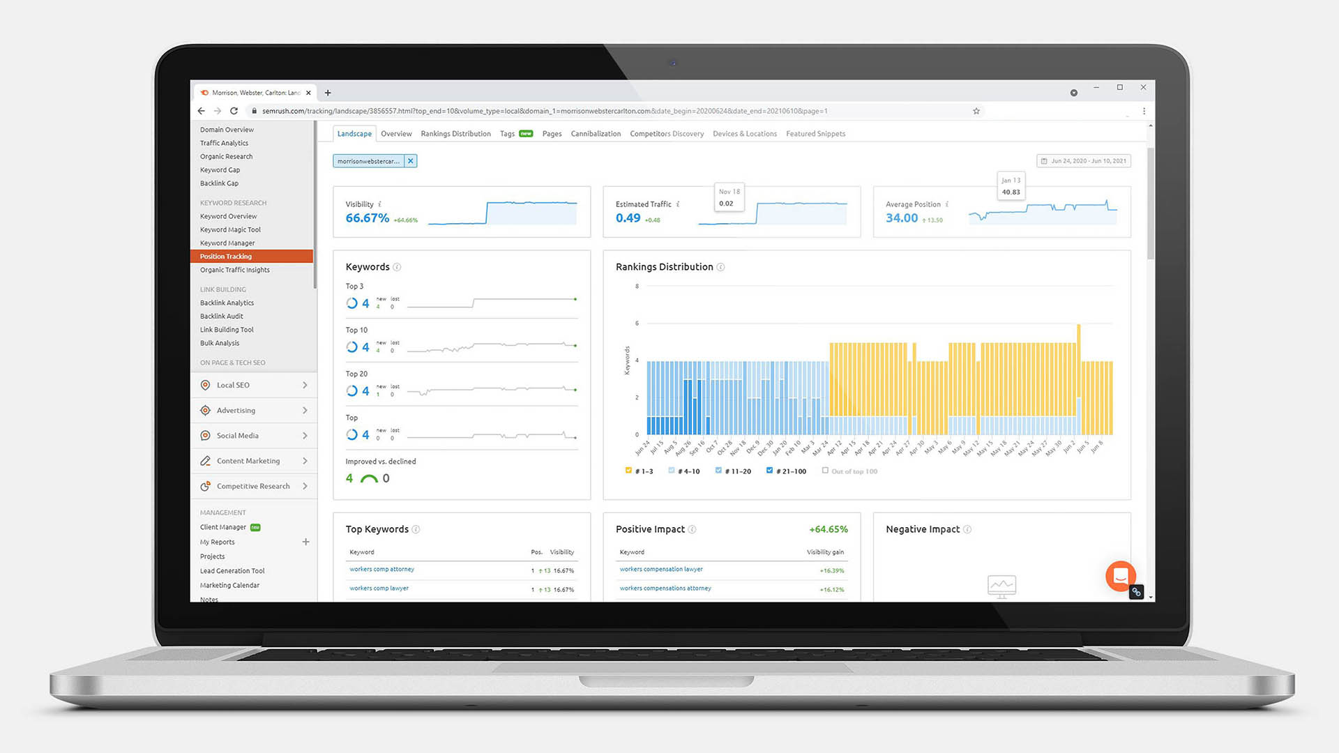 search engine visibility example for off-site SEO link-building joplin mo