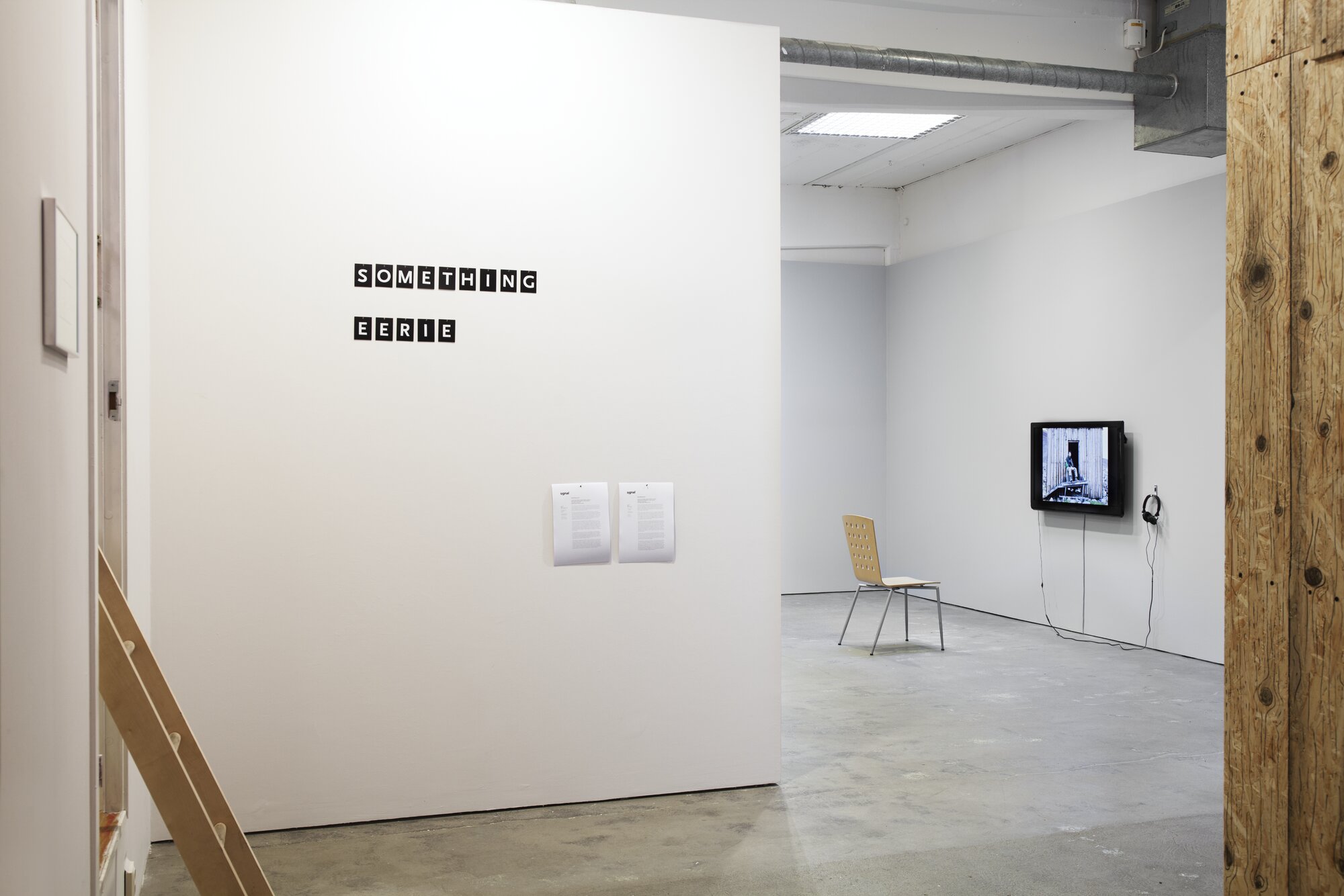 Something eerie. Installation view.