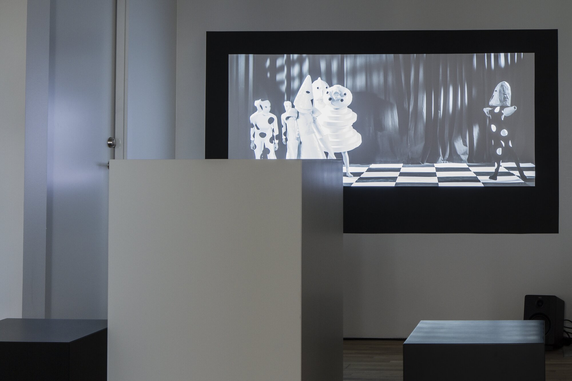Marcel Dzama, A Game of Chess, 2011. Video projection, 14:02 min, black & white, sound.