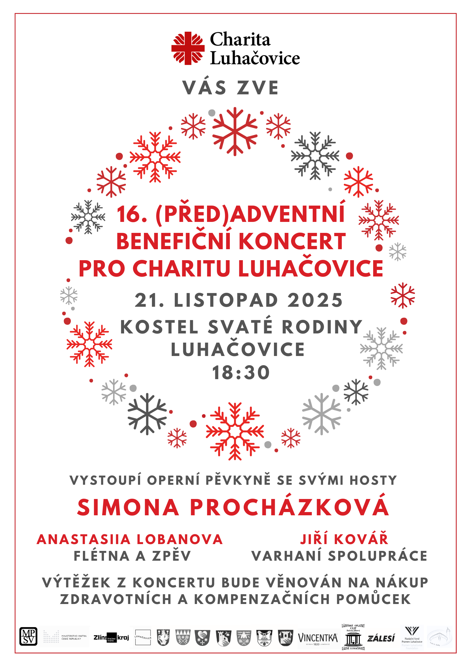 Benefiční koncert pro Charitu Luhačovice