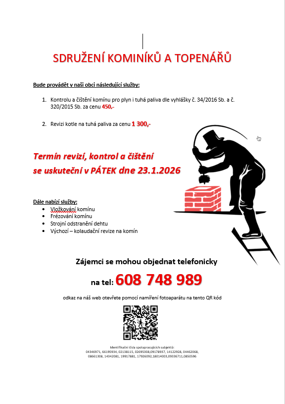 Sdružení kominíků a topenářů - nabídka služeb