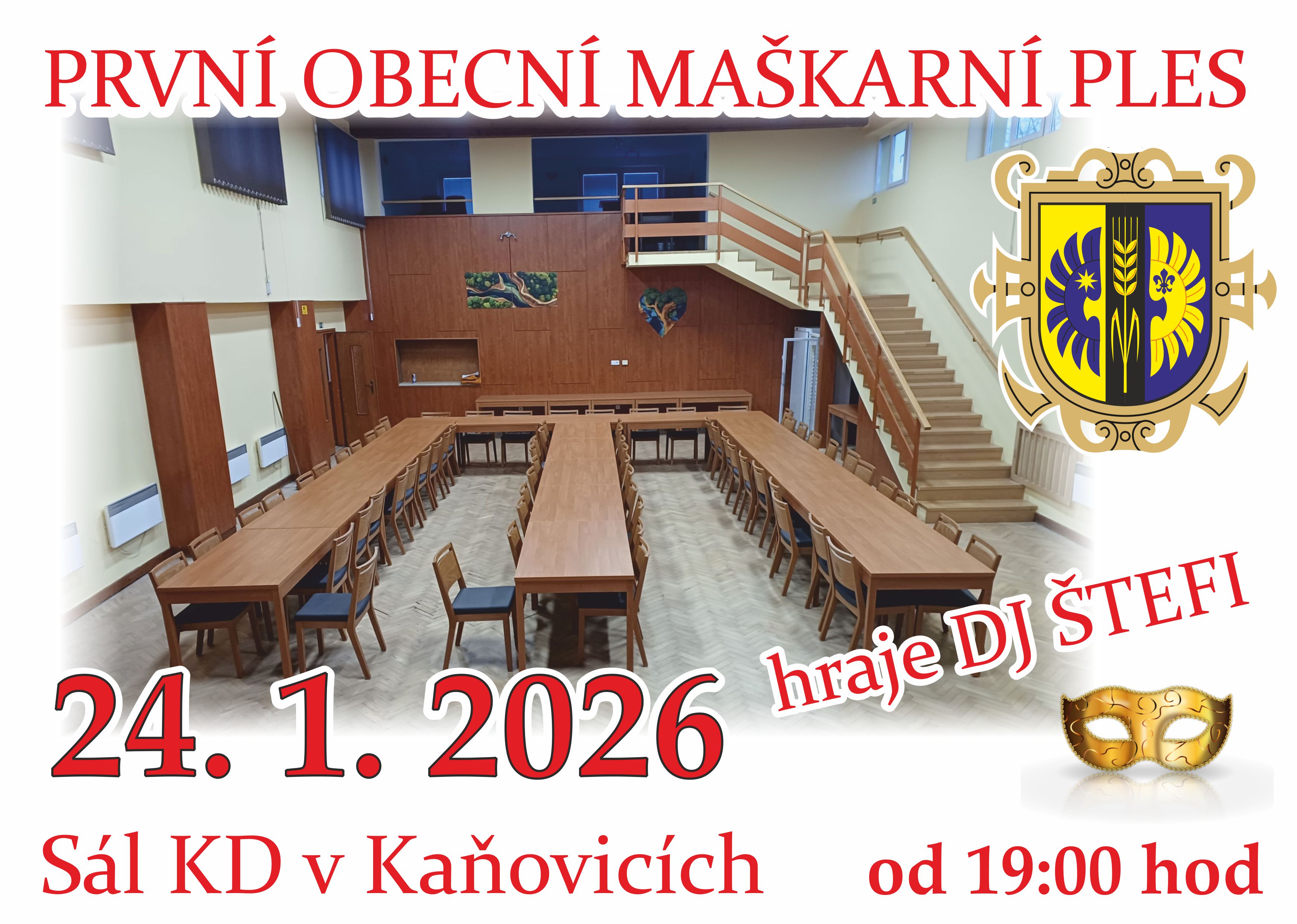 První obecní maškarní ples - obec Kaňovice