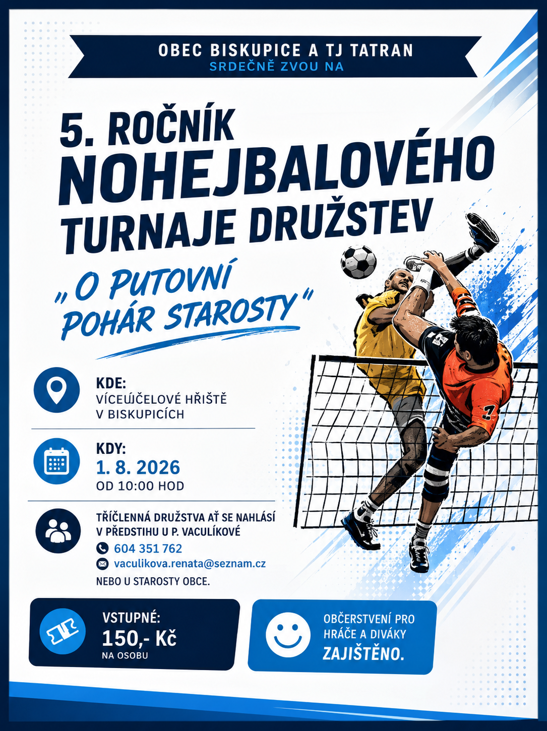 5. ročník nohejbalového turnaje družstev