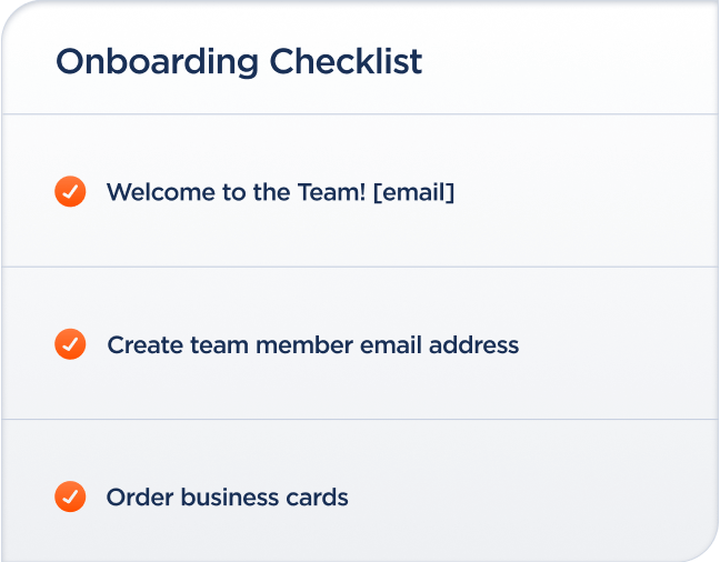 Onboarding Checklists SiSu