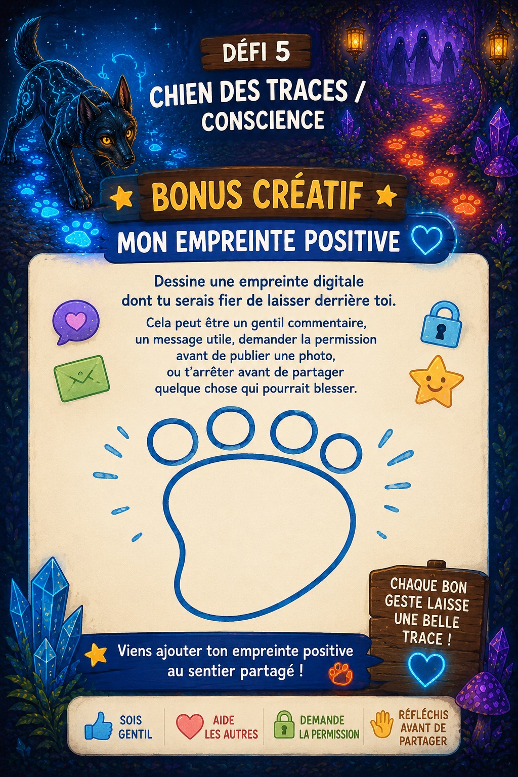 Bonus créatif activity for younger children