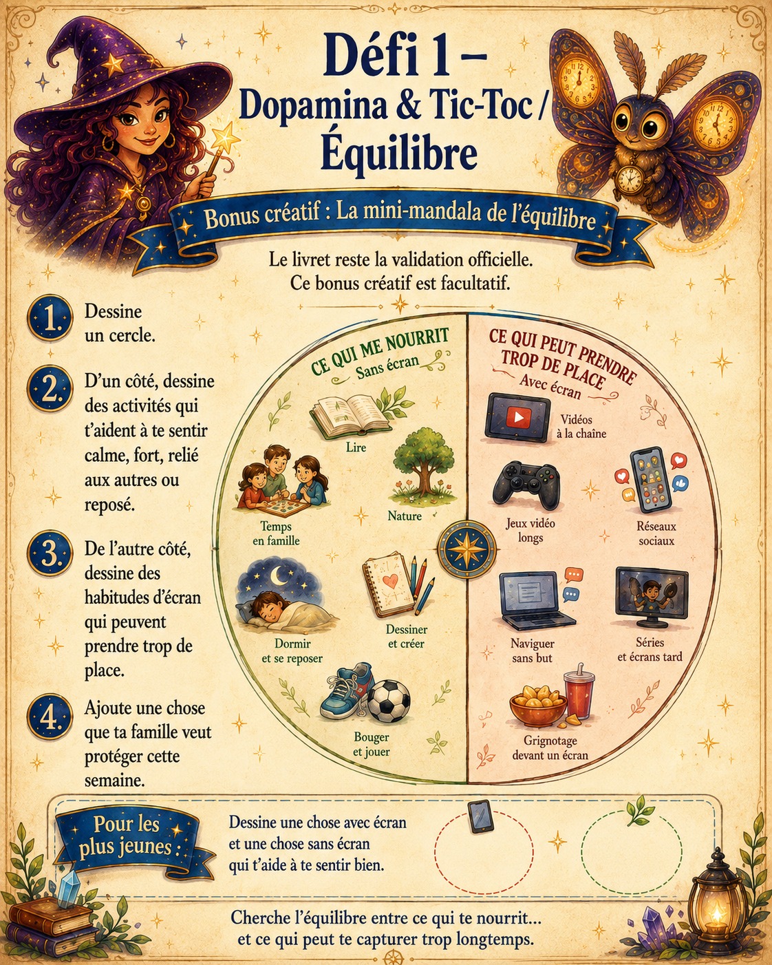 Bonus créatif activity for younger children