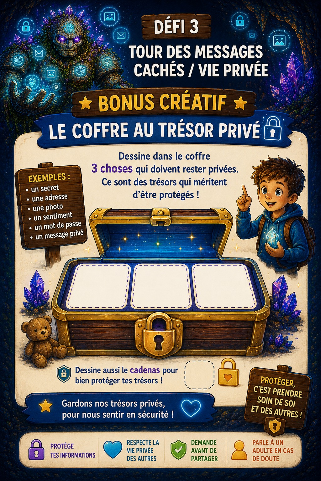 Bonus créatif activity for younger children