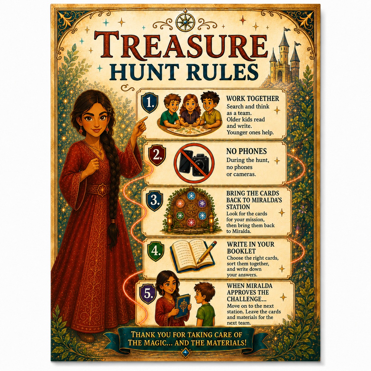 Treasure Hunt Rules poster