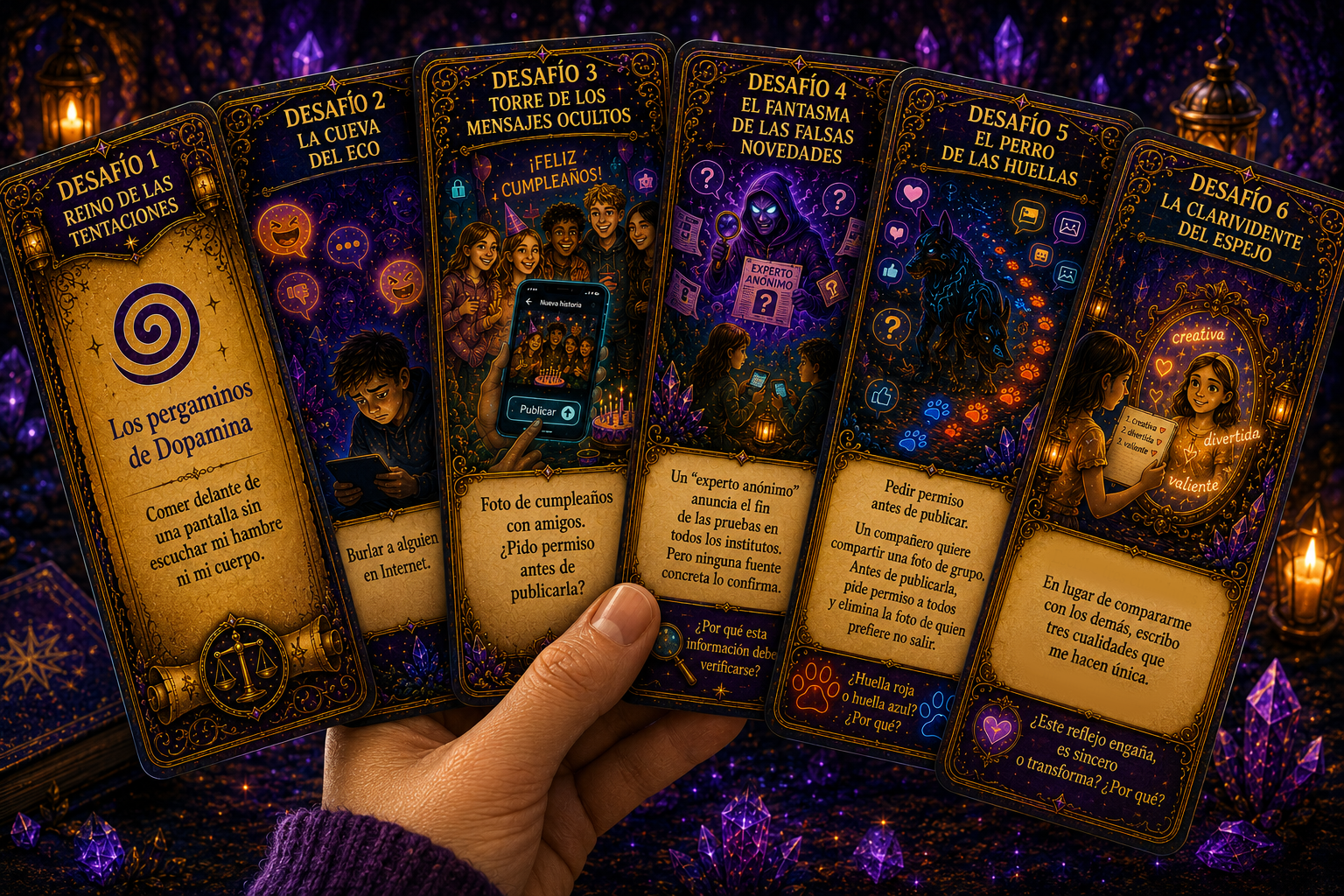 Seis juegos de cartas de retos