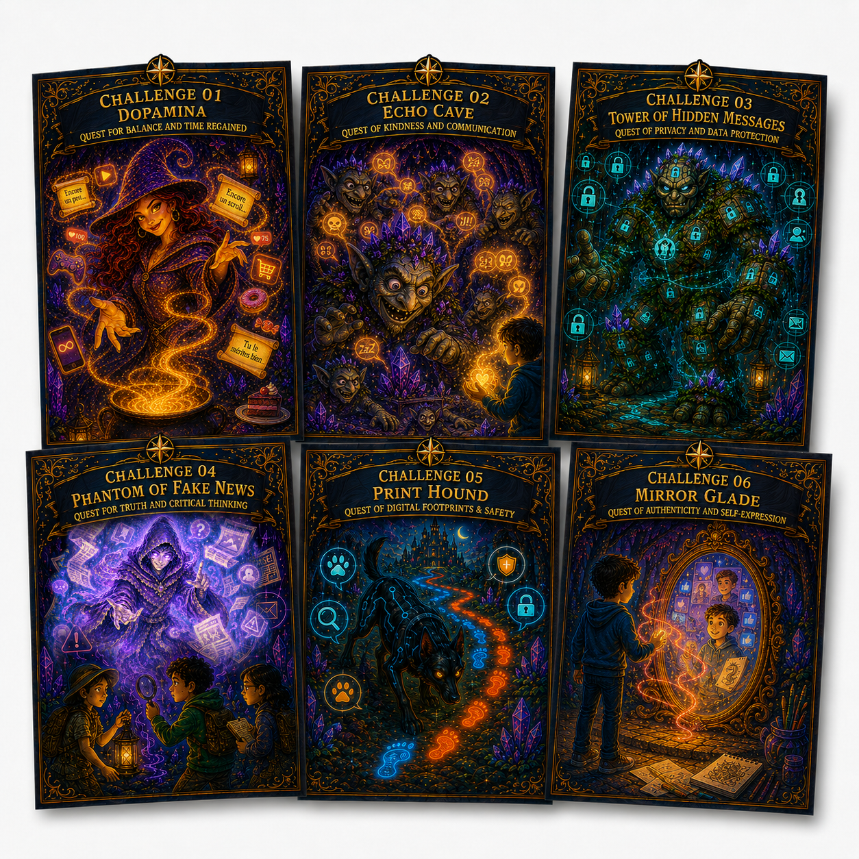 Six challenge posters