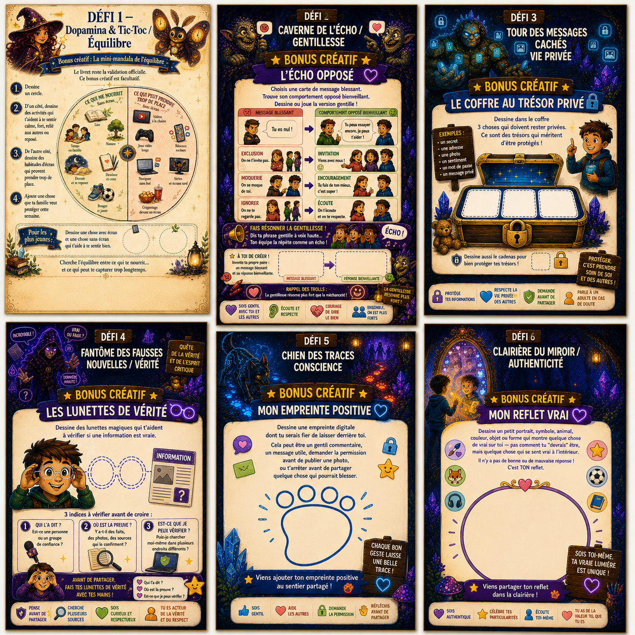 Affiches bonus créatives pour les plus jeunes