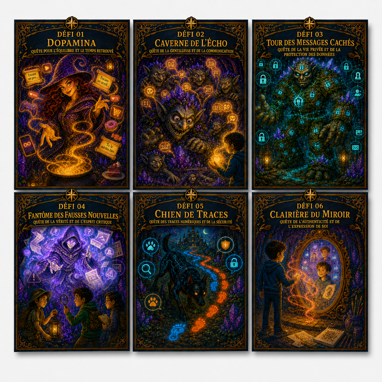 Six affiches du défi