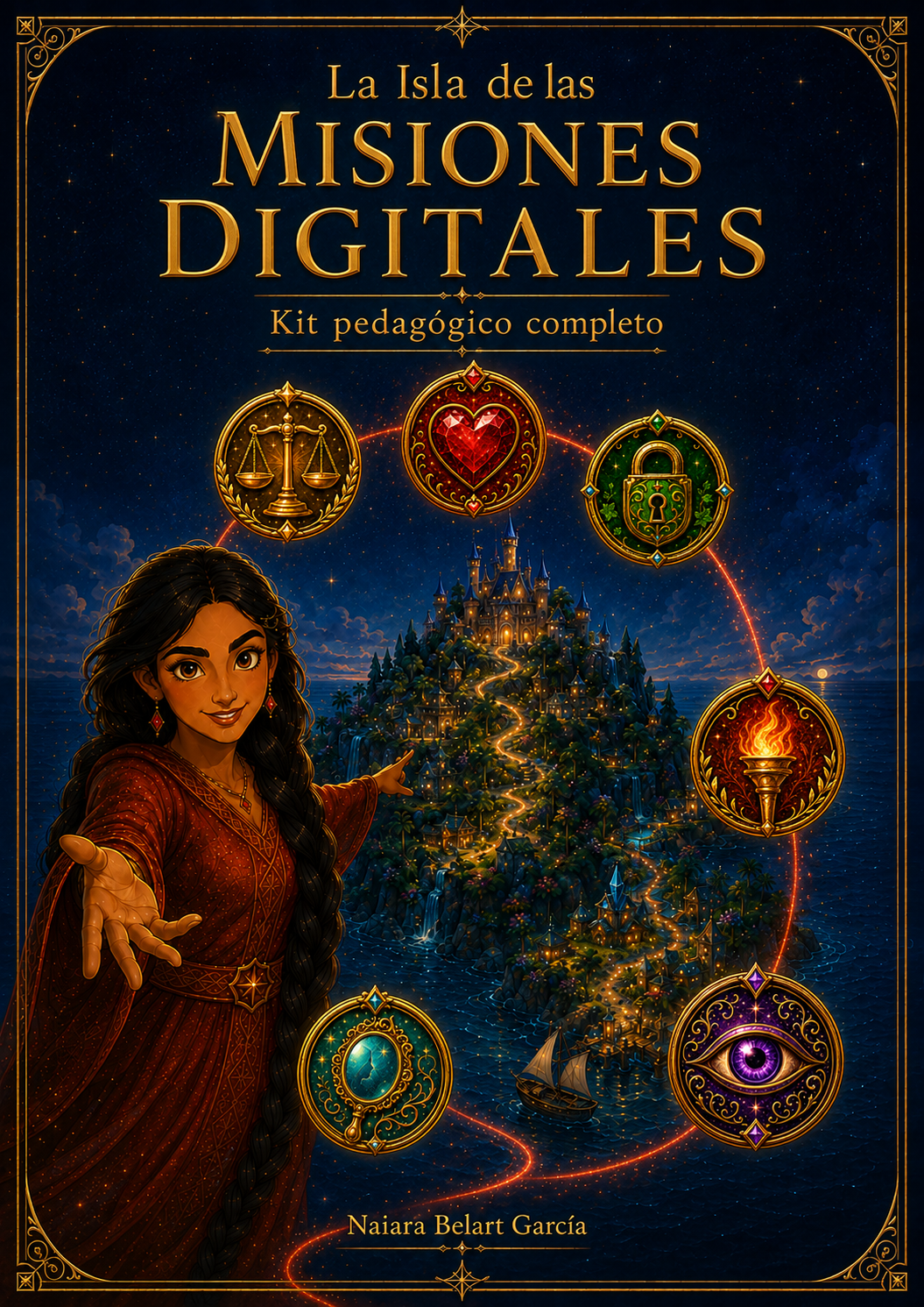 La Isla de las Misiones Digitales — Cartel en español