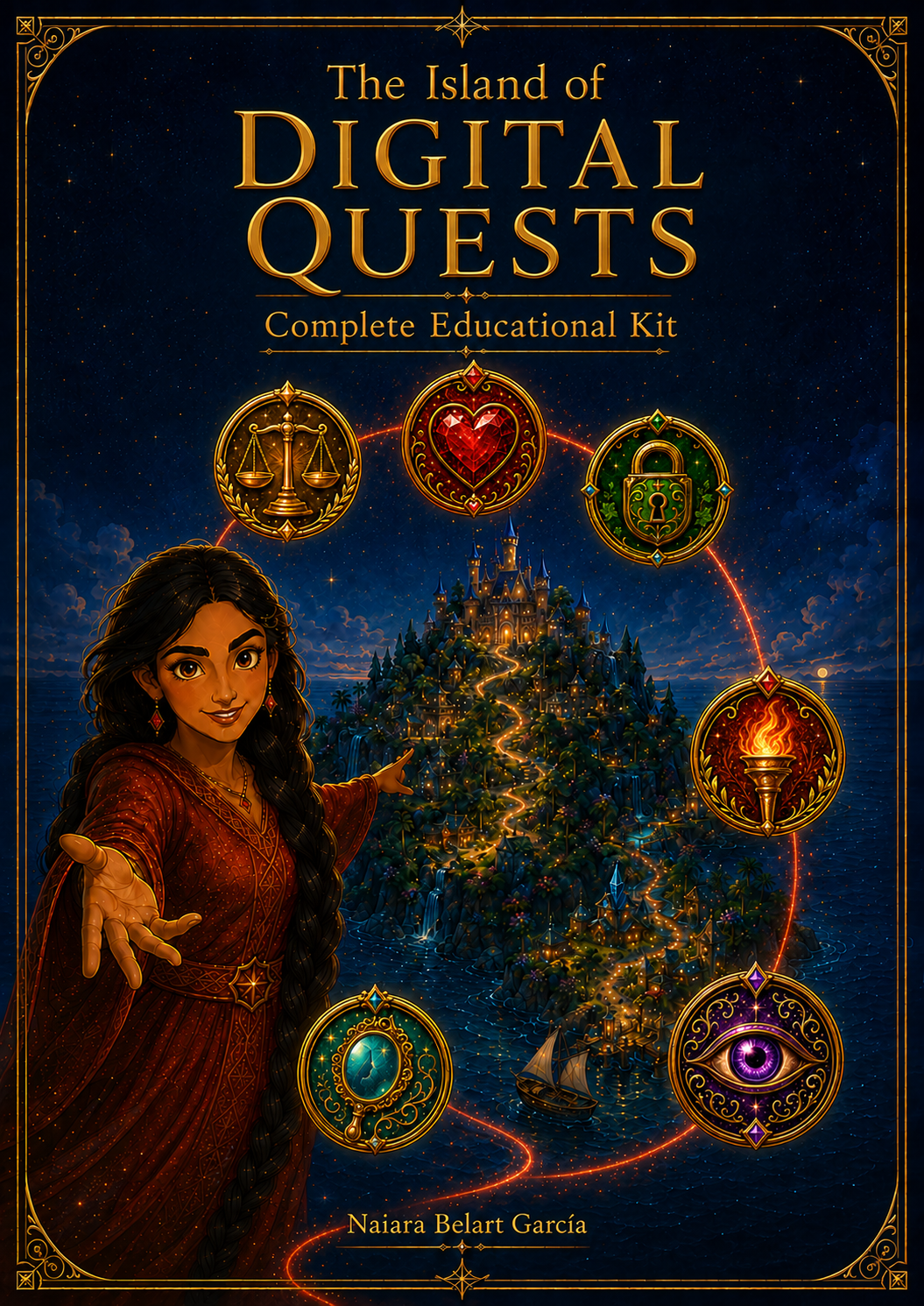 La isla de las aventuras digitales — Cartel en inglés